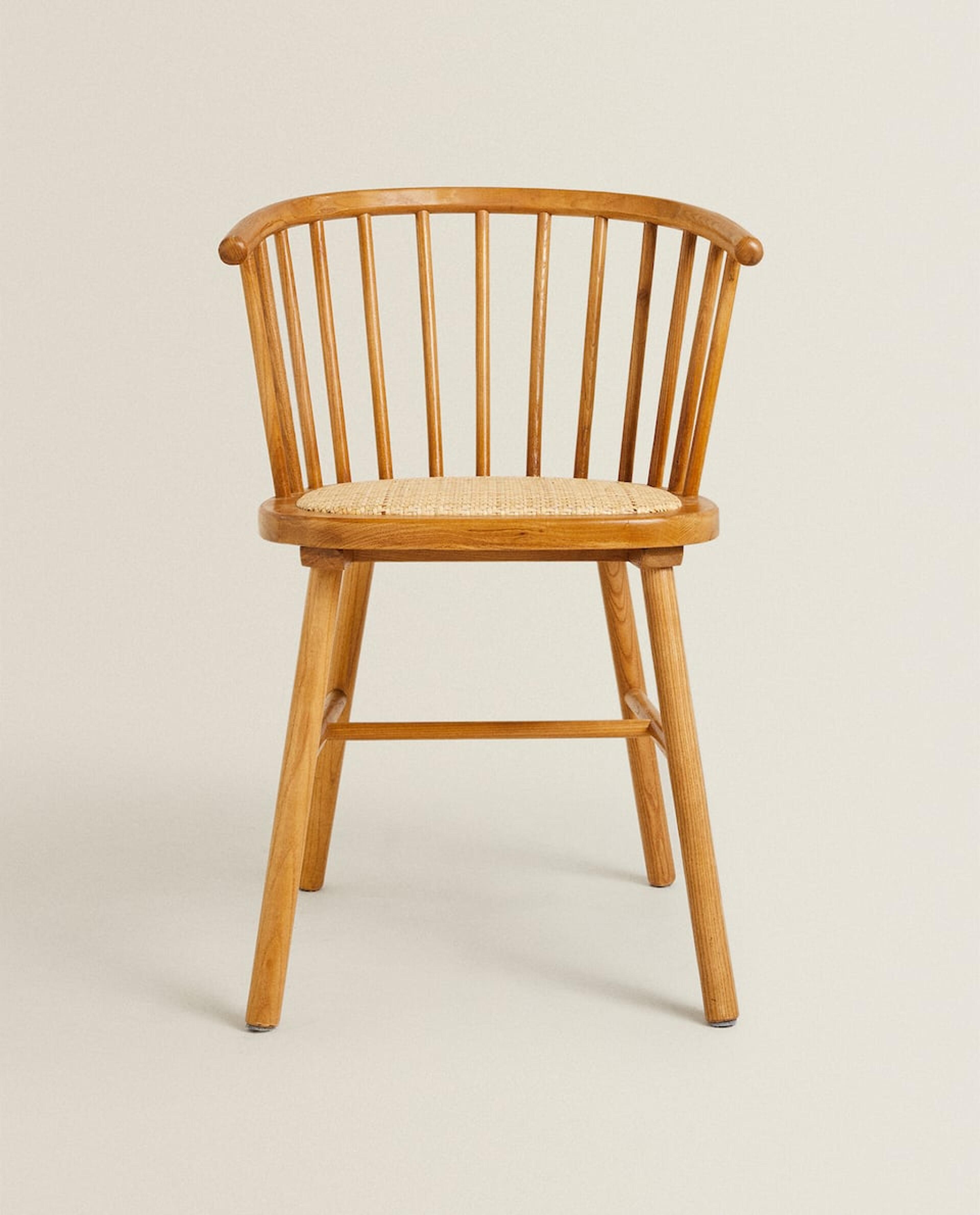 ASH WOOD CHAIR WITH RATTAN SEAT - SEE ALL - FURNITURE - LIVING ROOM | Zara Home United States of America