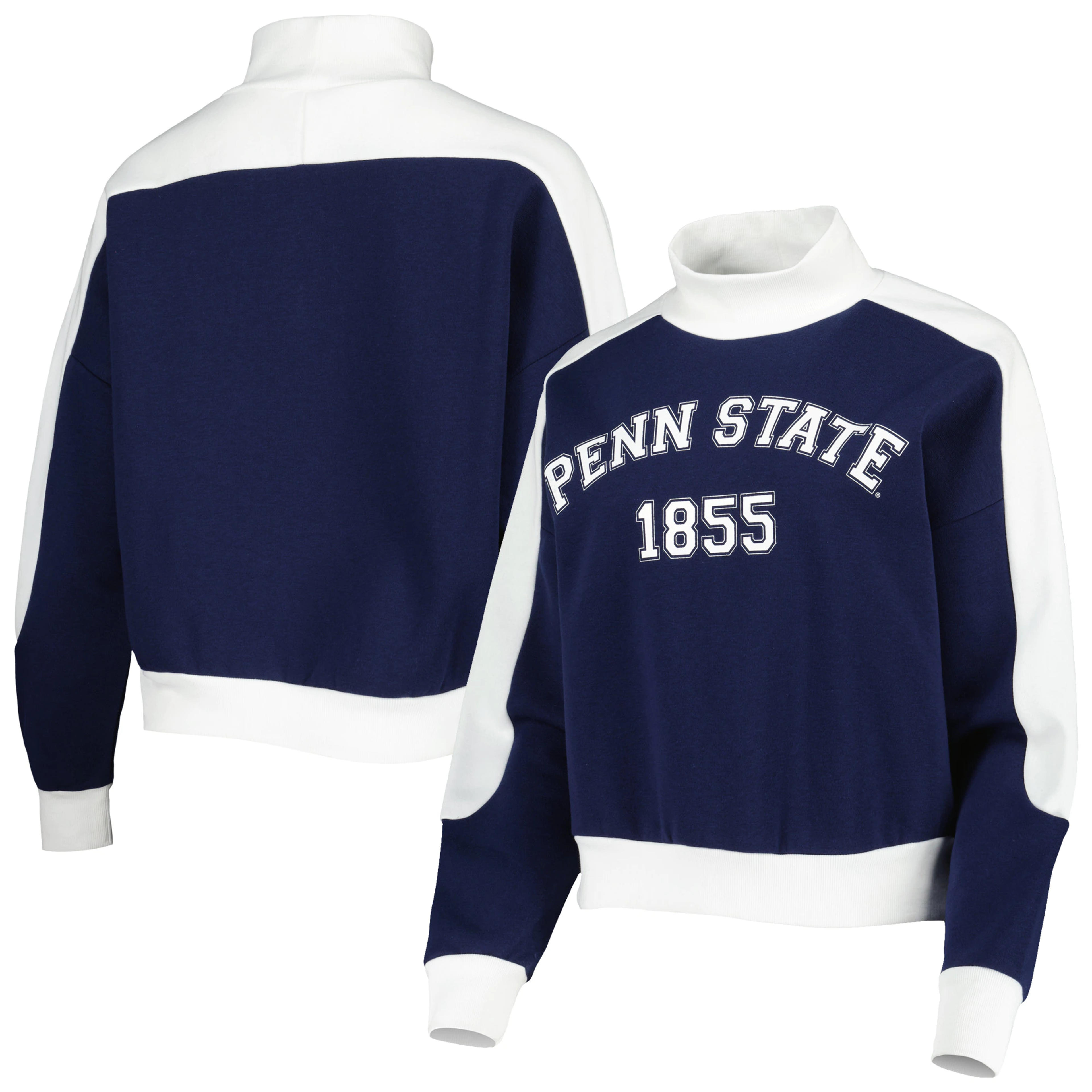 Women's Gameday Couture Navy Penn State Nittany Lions Make it a Mock Sporty Pullover Sweatshirt