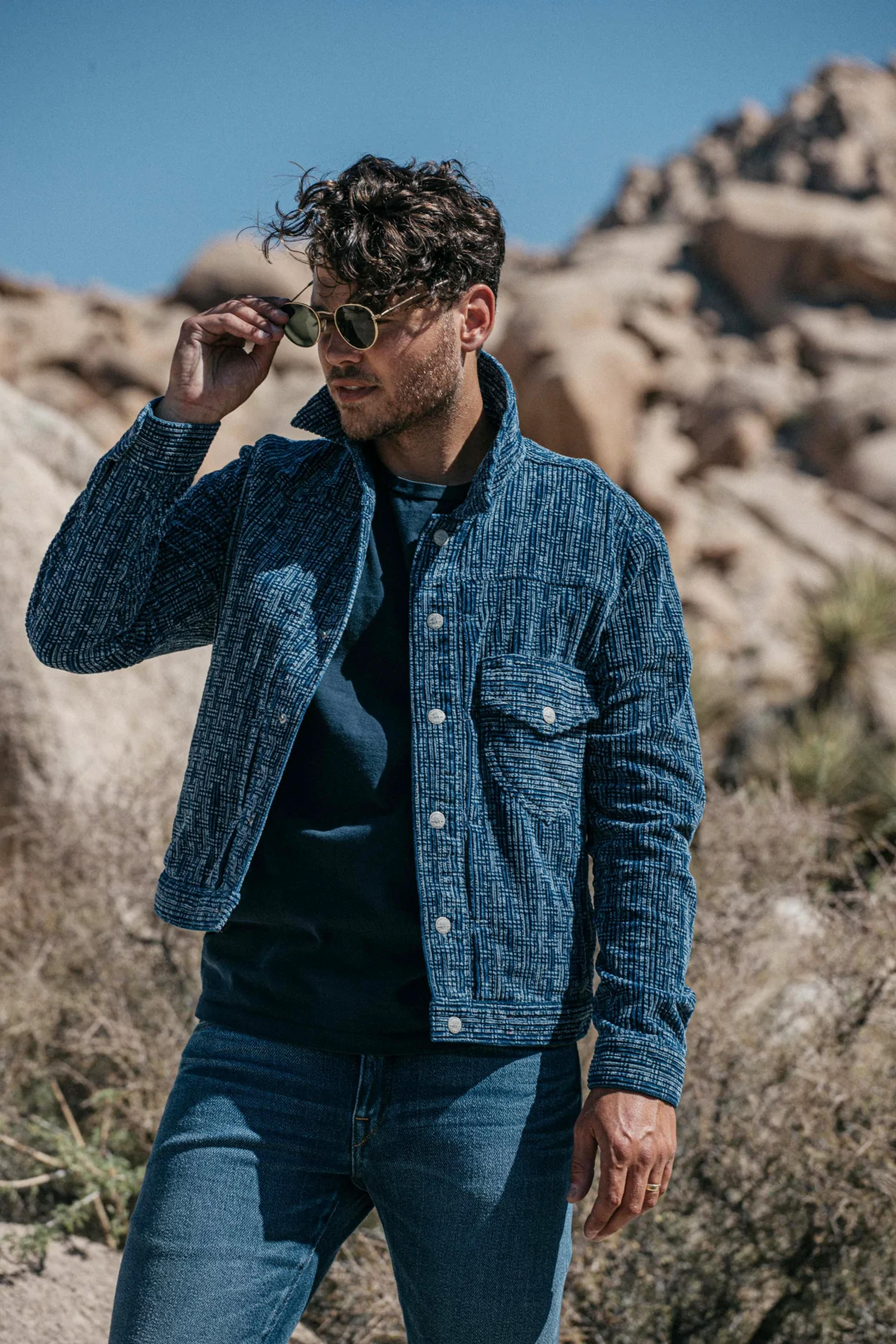 The Blade Corduroy - Indigo Plaid