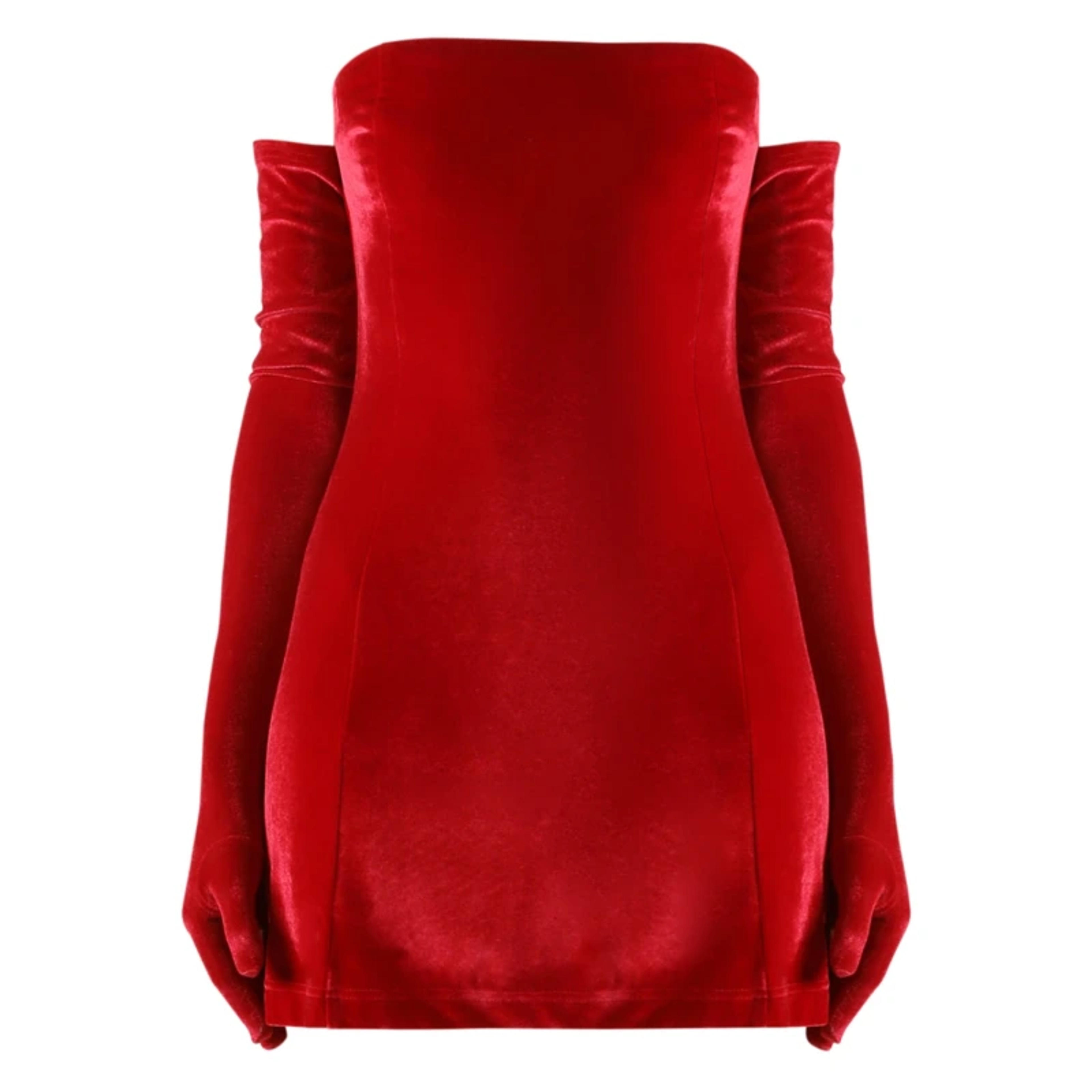 Red Velvet Cupid Dress & Gloves | Miscreants | Wolf & Badger