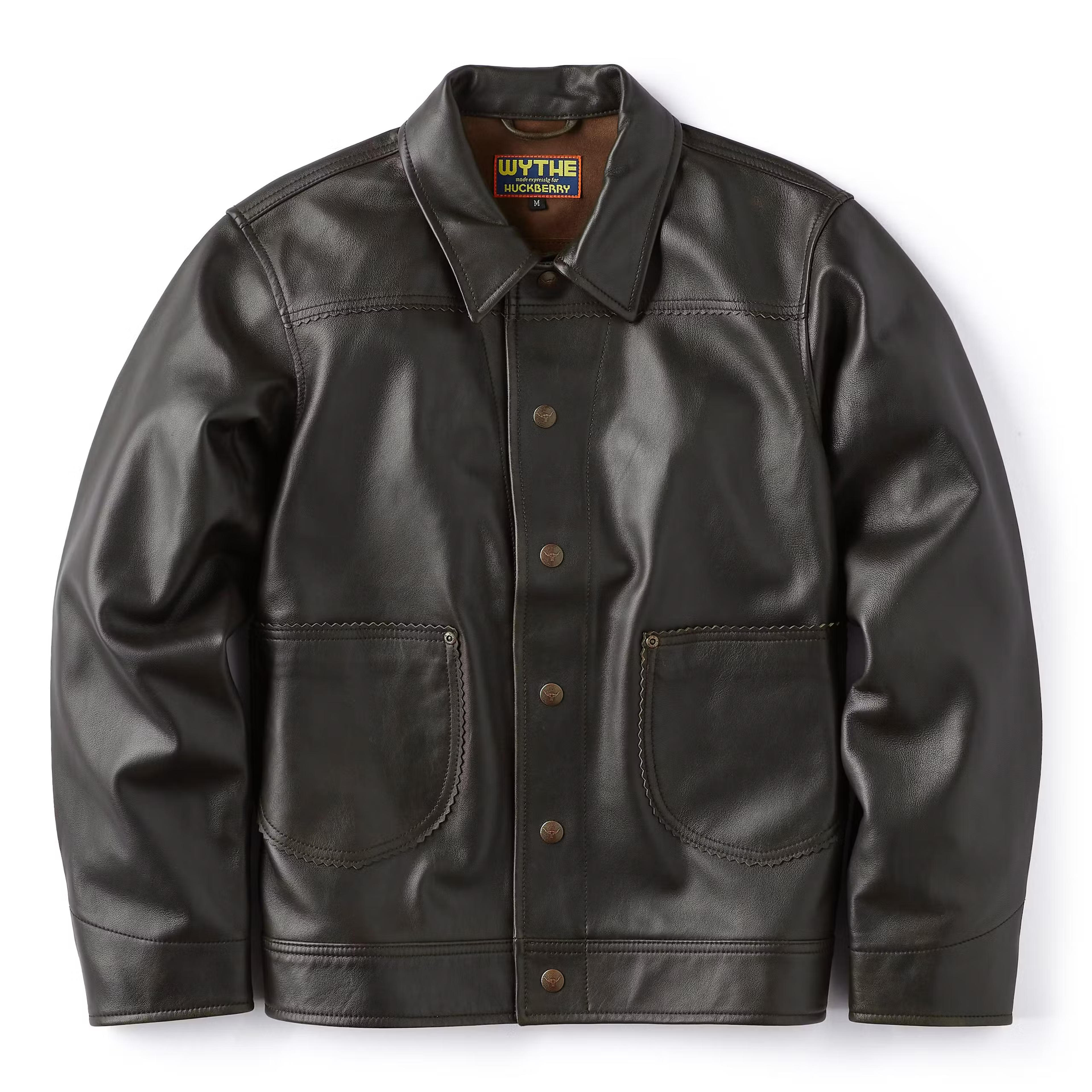 Wythe New York | Feathered Lambskin Ranch Jacket | Chocolate | Size: M | Trucker ...