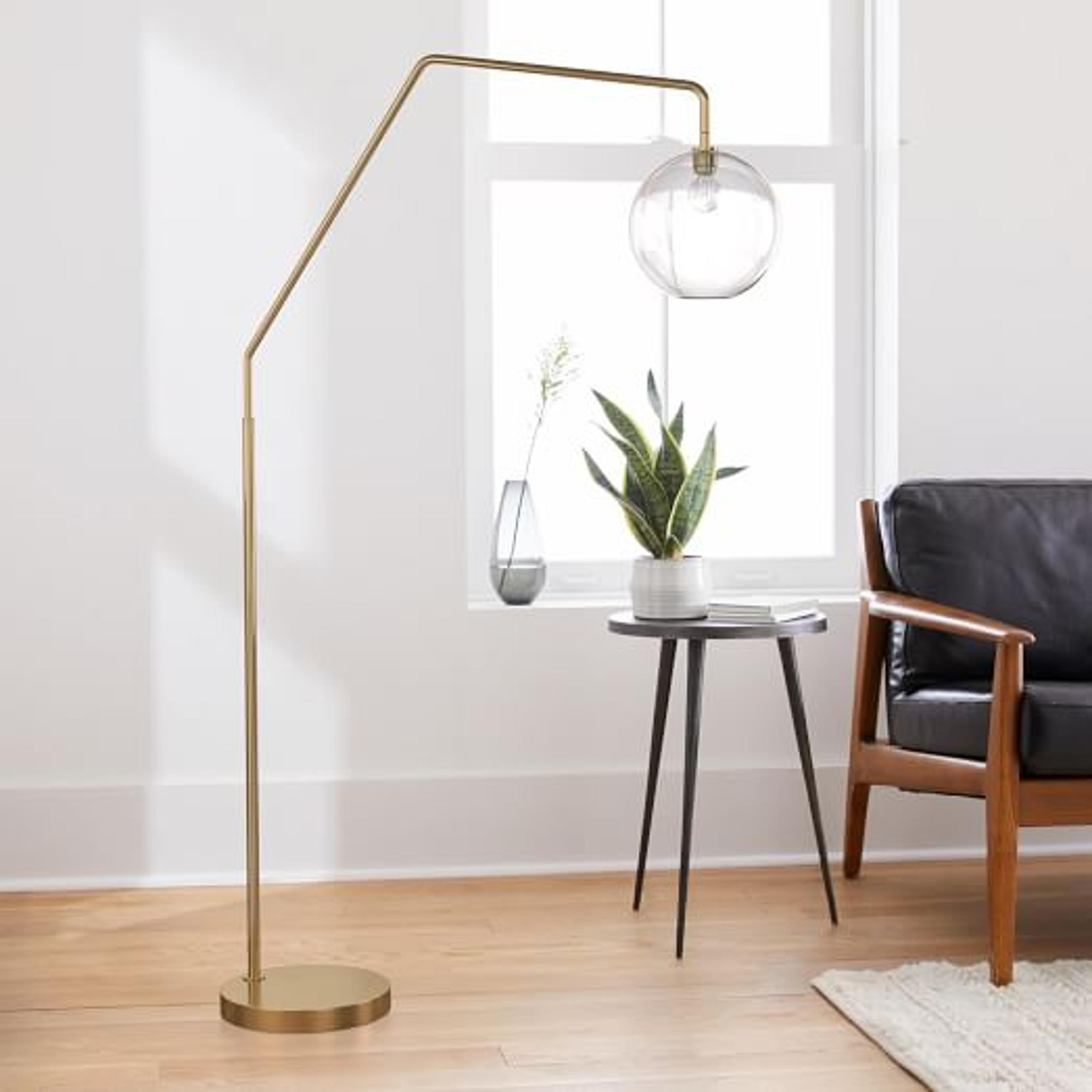 Sculptural Overarching Globe Floor Lamp - Clear (In-Stock & Ready to Ship)