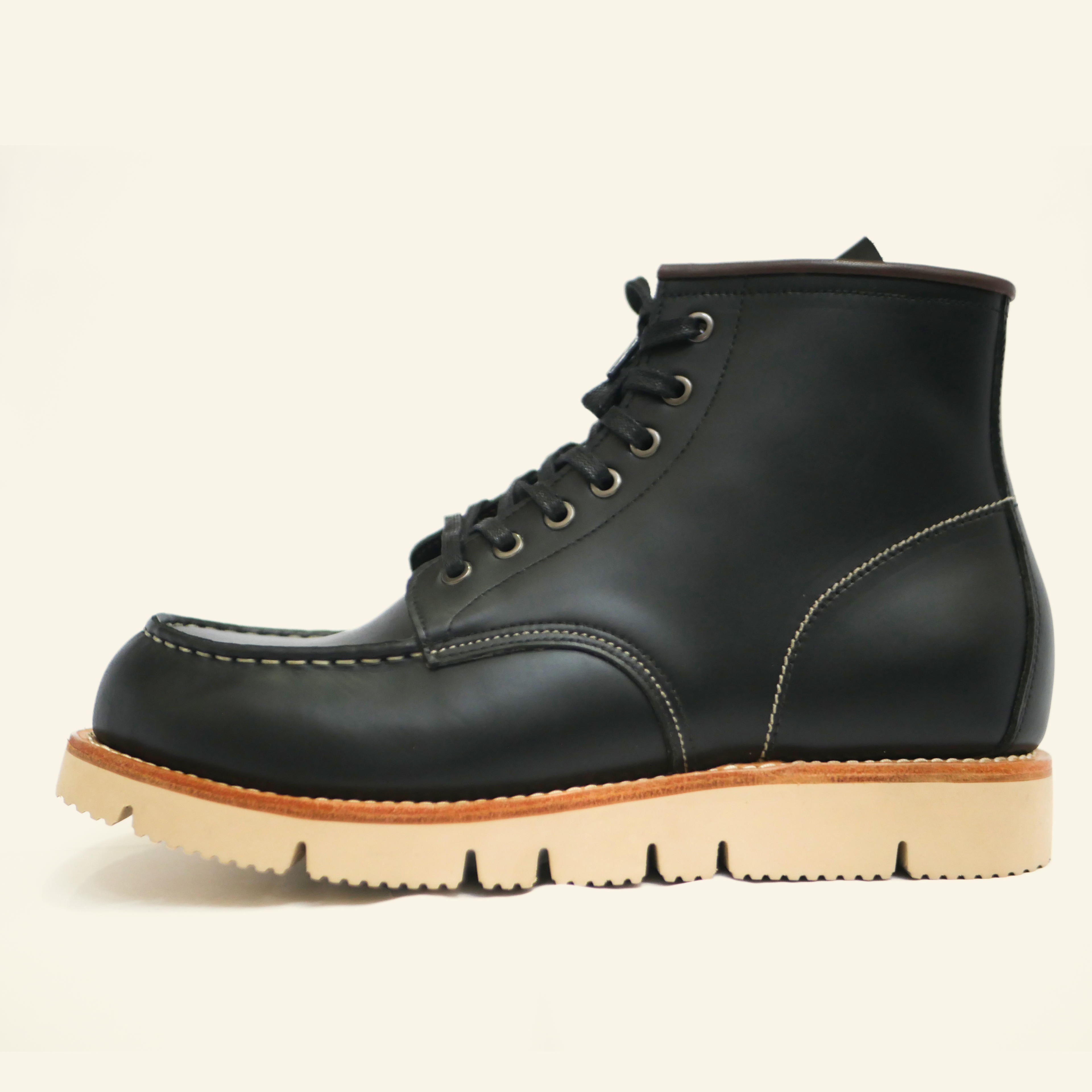 Black Pull Up Moc Toe Boot – Jakkrabbits Bootmaker