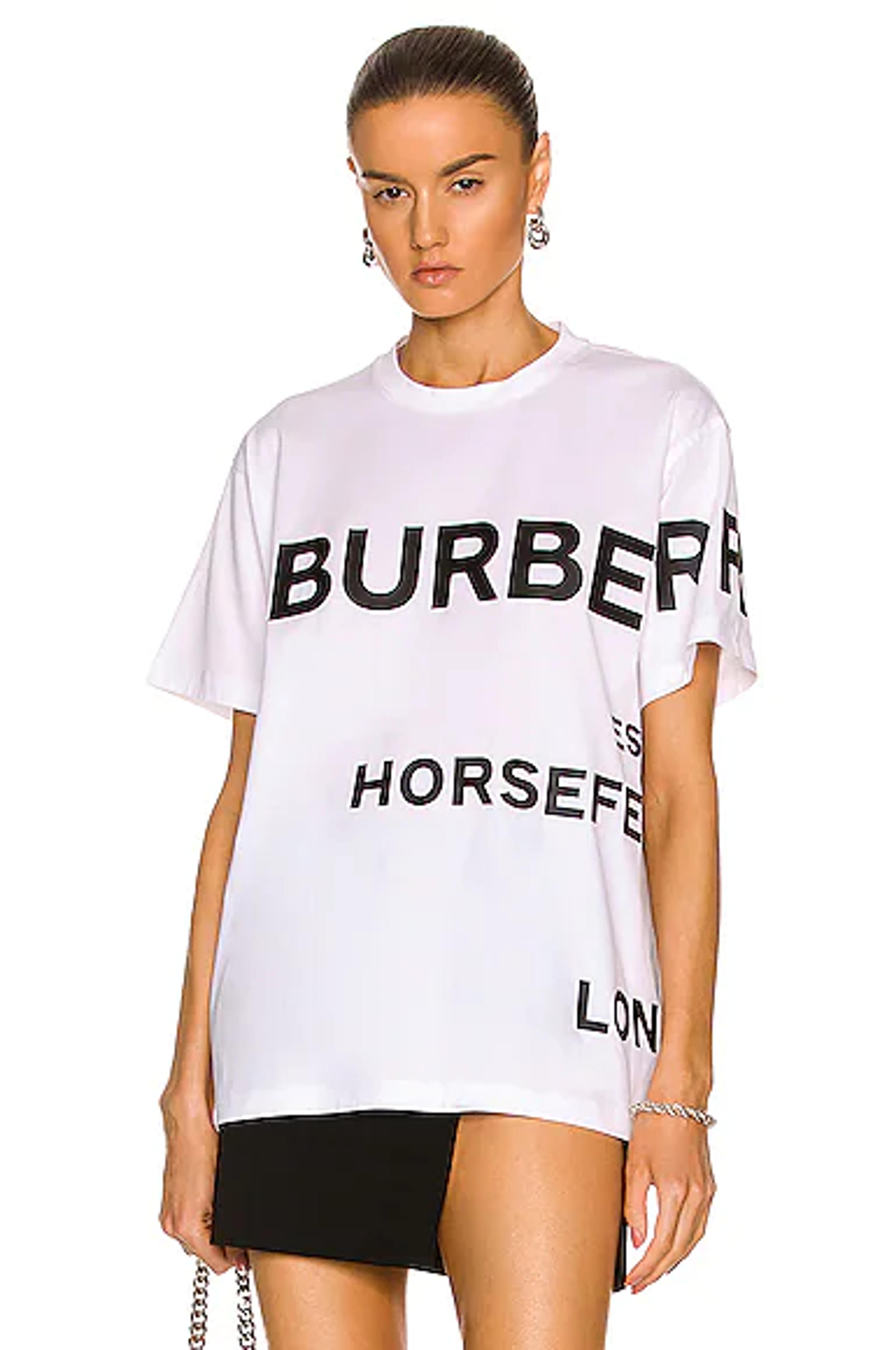 Burberry Carrick HFH Road T-Shirt in White | FWRD