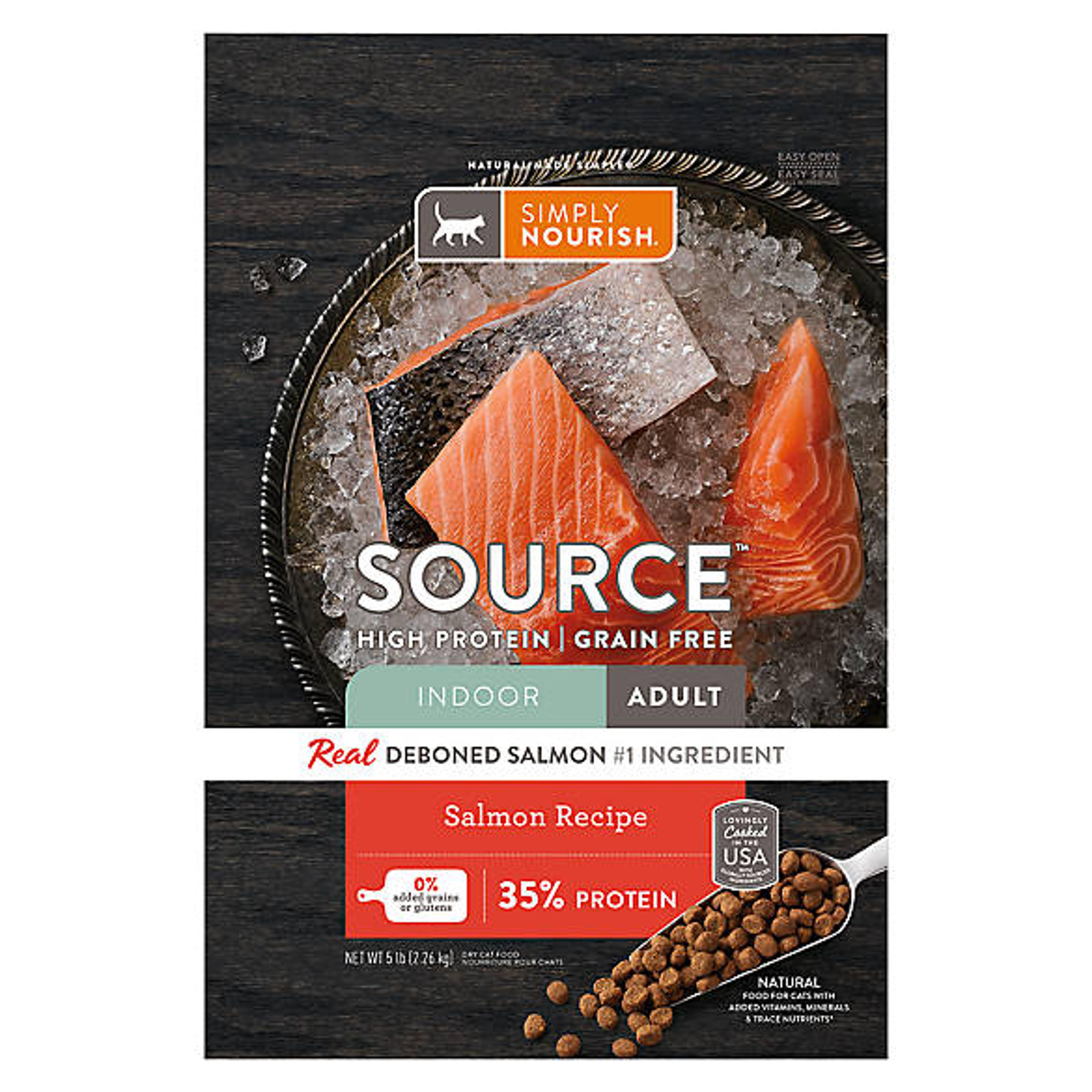 Simply Nourish® Source Indoor Cat Dry Food - Salmon, Natural, High-Protein, Grain Free | cat Dry Food | PetSmart