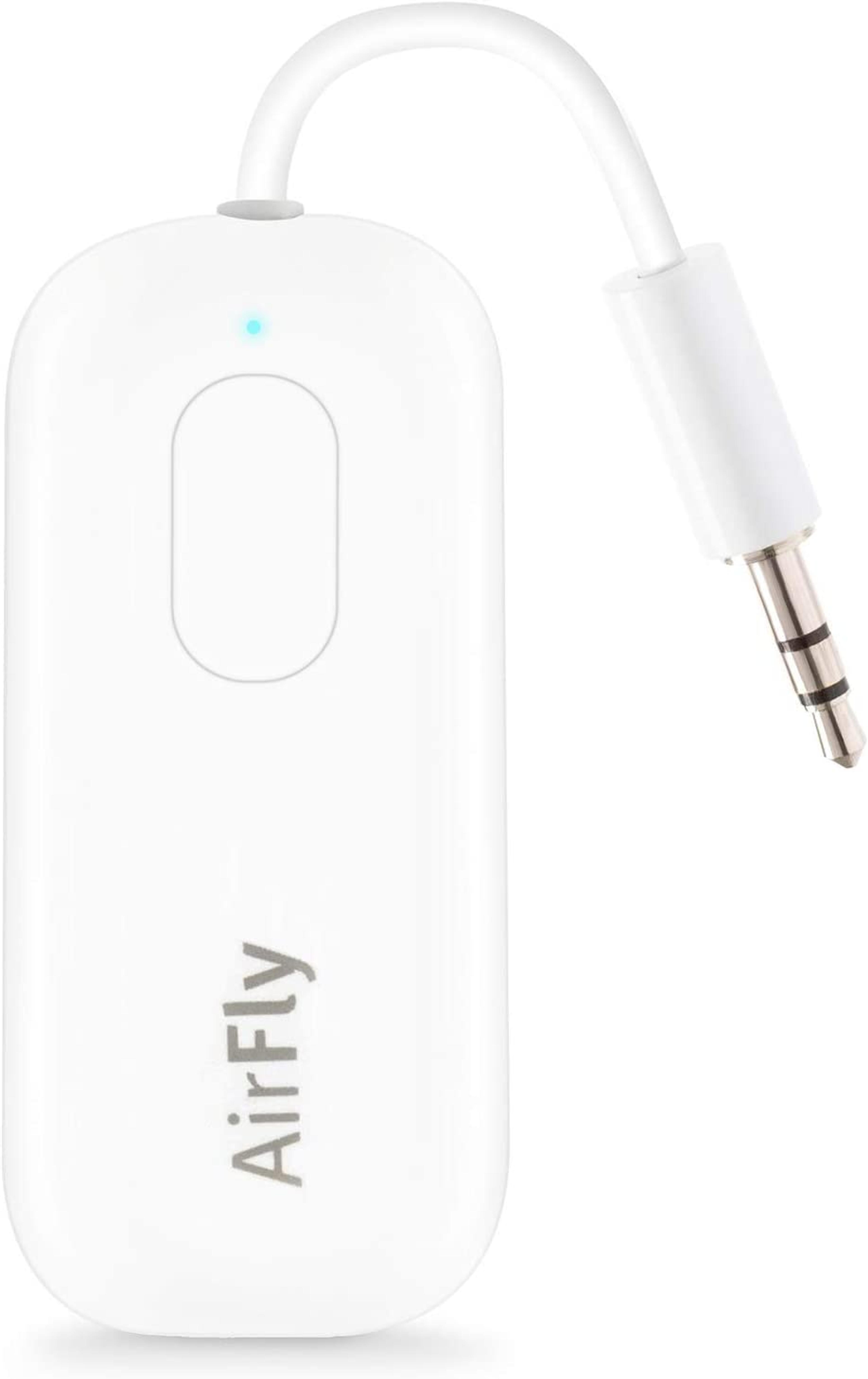 Twelve South AirFly Pro | Wireless Transmitter/Receiver with Audio Sharing for up to 2 AirPods/Wireless Headphones to Any Audio Jack for use on Airplanes, Boats or in Gym, Home, auto