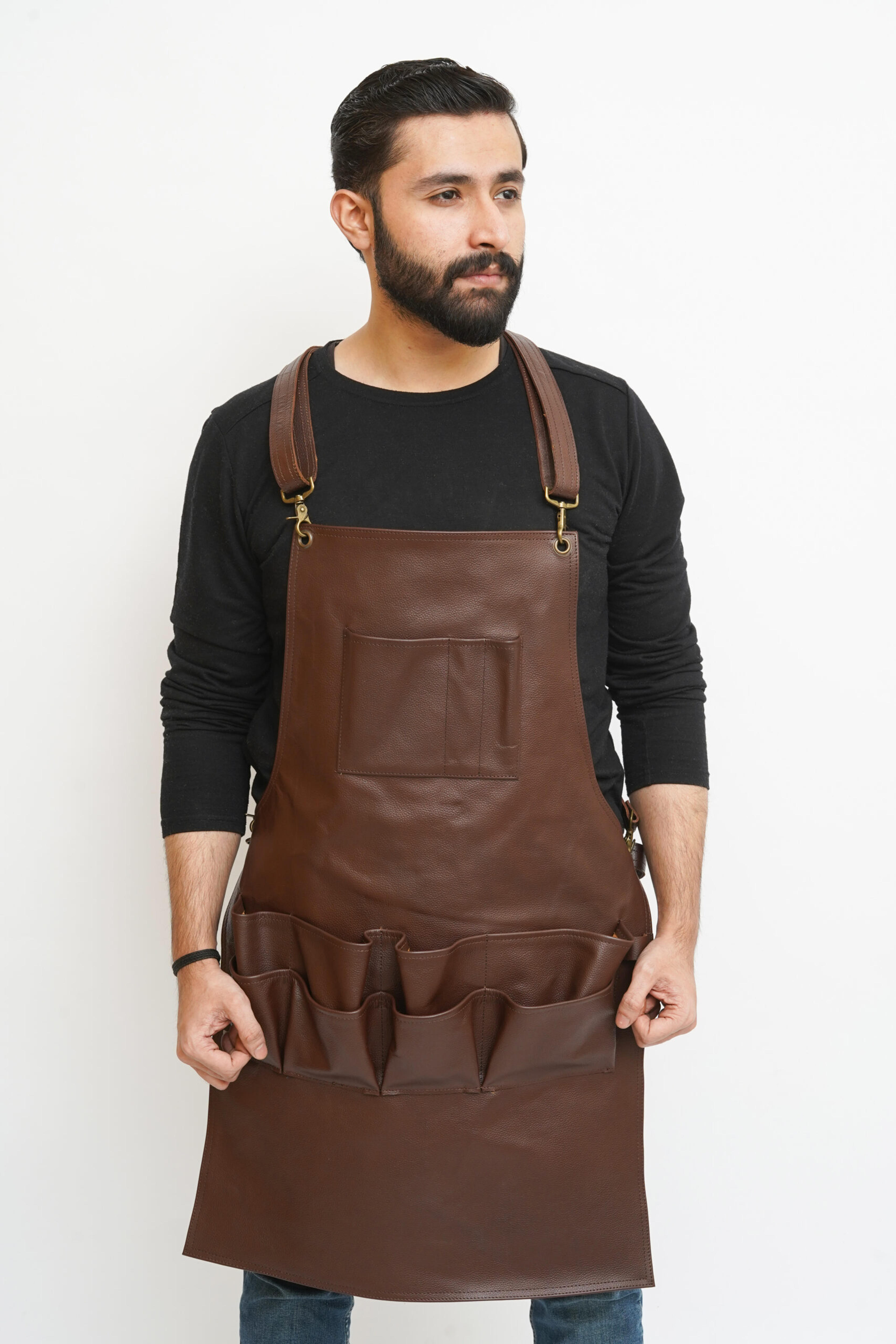 Multi Pockets Leather Apron for men