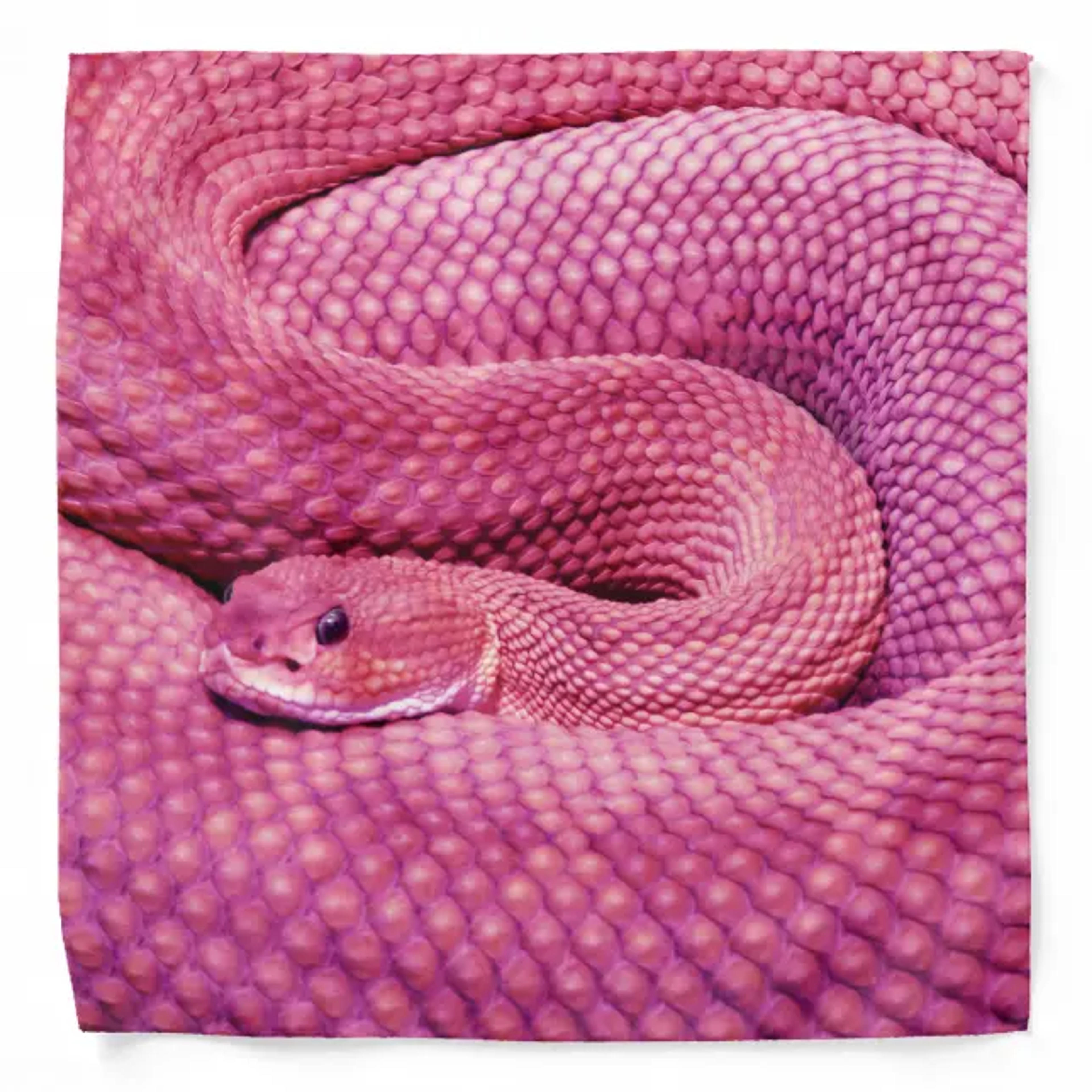 Pink Basilisk Rattlesnake Bandana | Zazzle