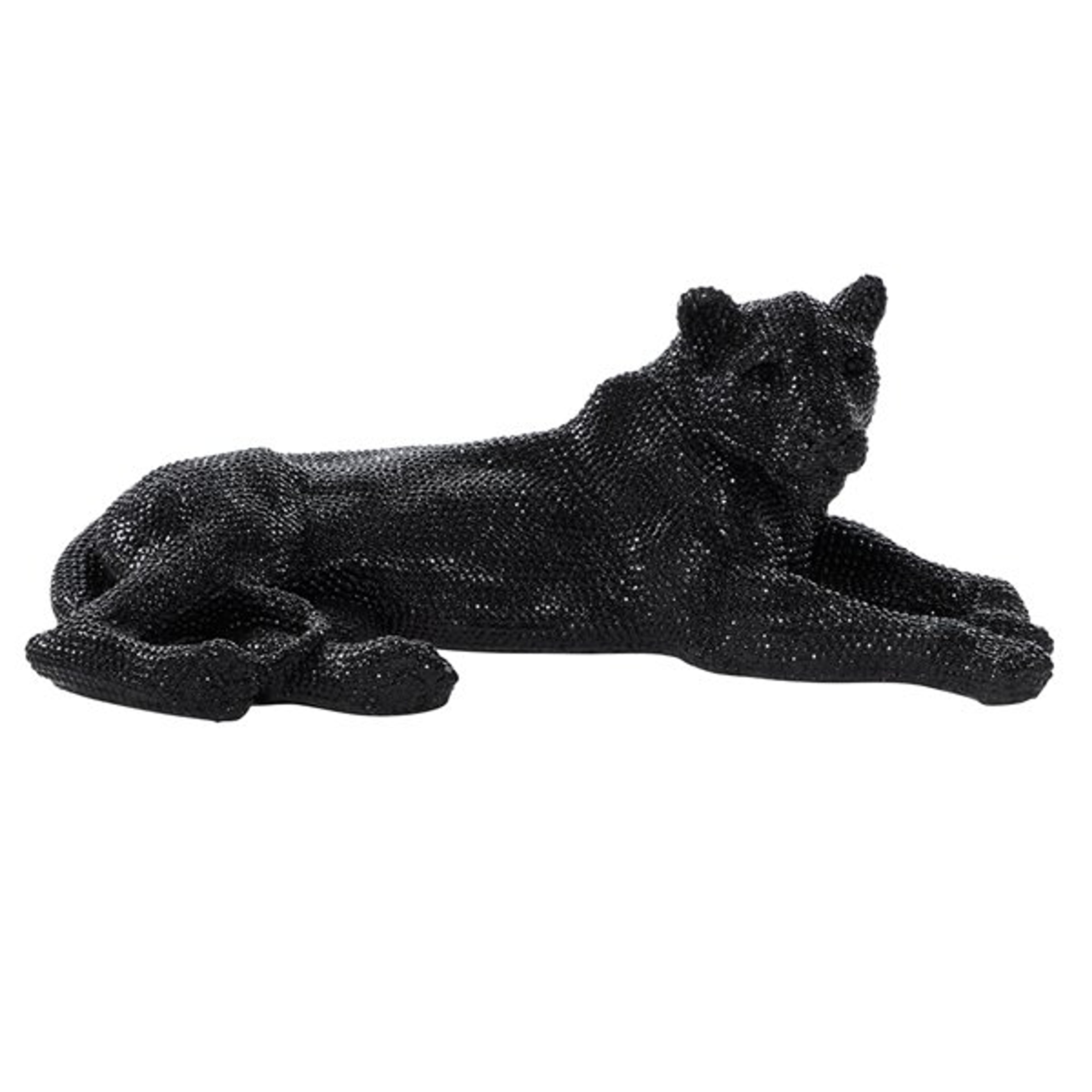 Grayson Lane 14-in x 39-in Glam Sculpture Black Polystone Leopard | Lowe's Canada