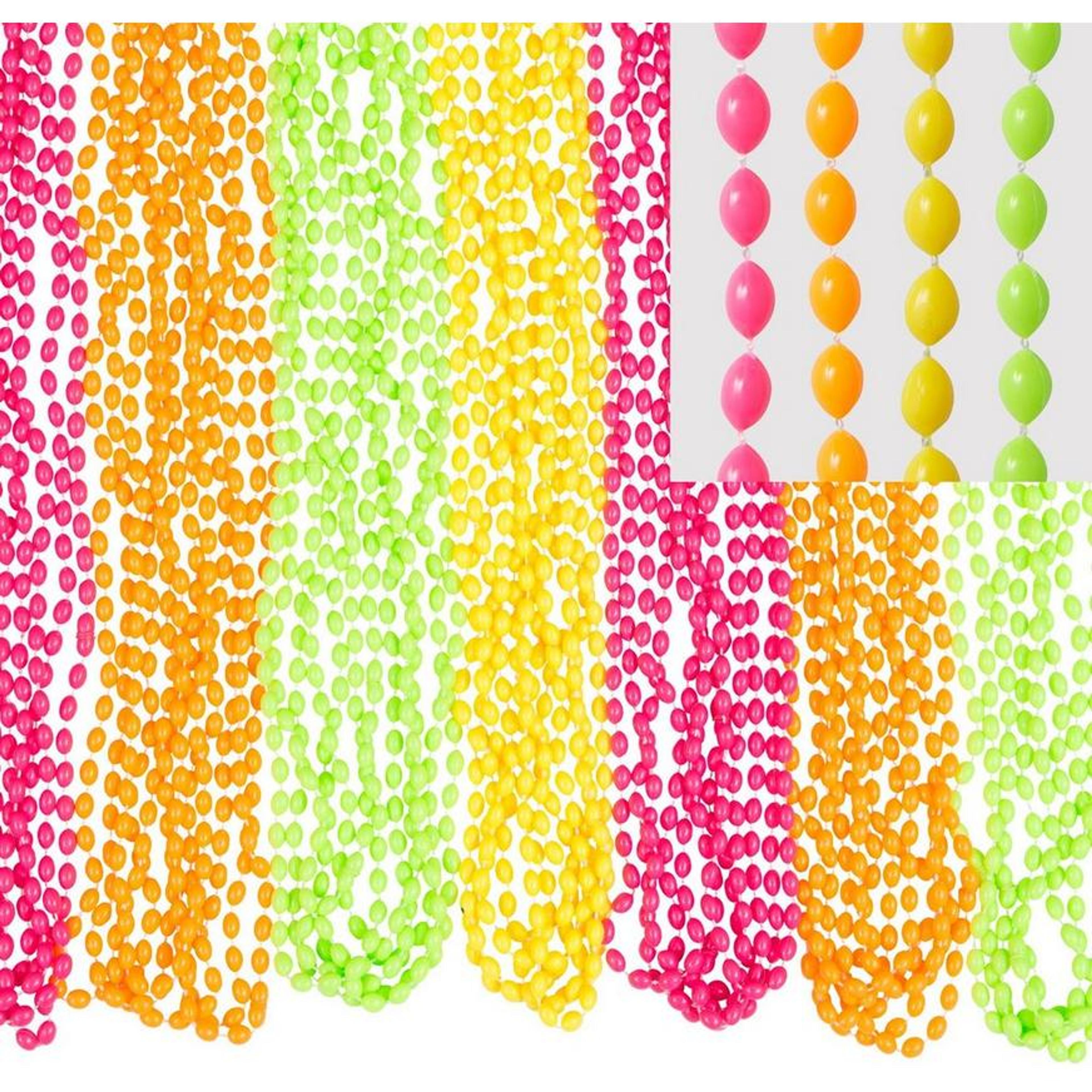 Black Light Neon Bead Necklaces 50ct | Party City