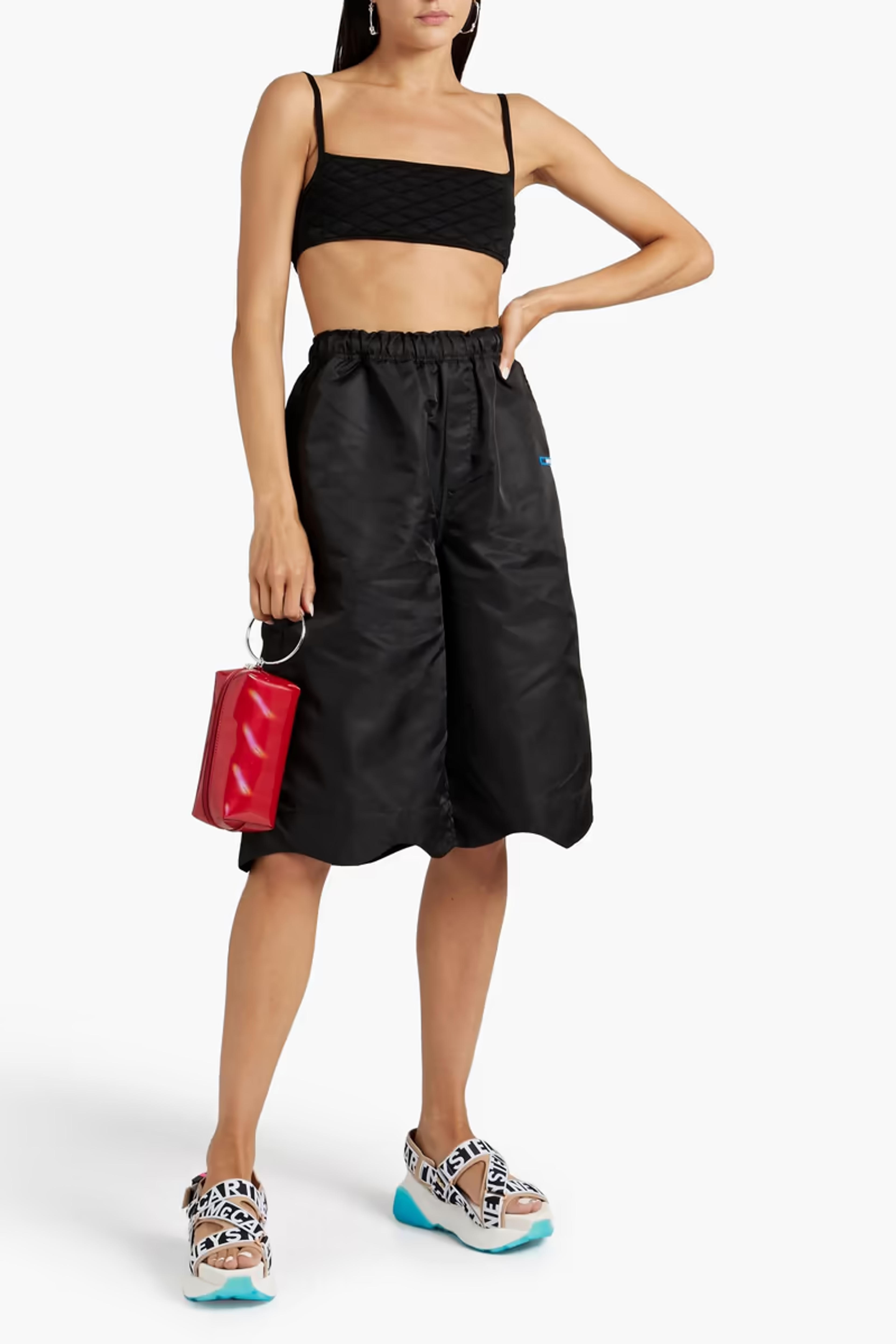 Black Appliquéd shell shorts | GANNI | THE OUTNET