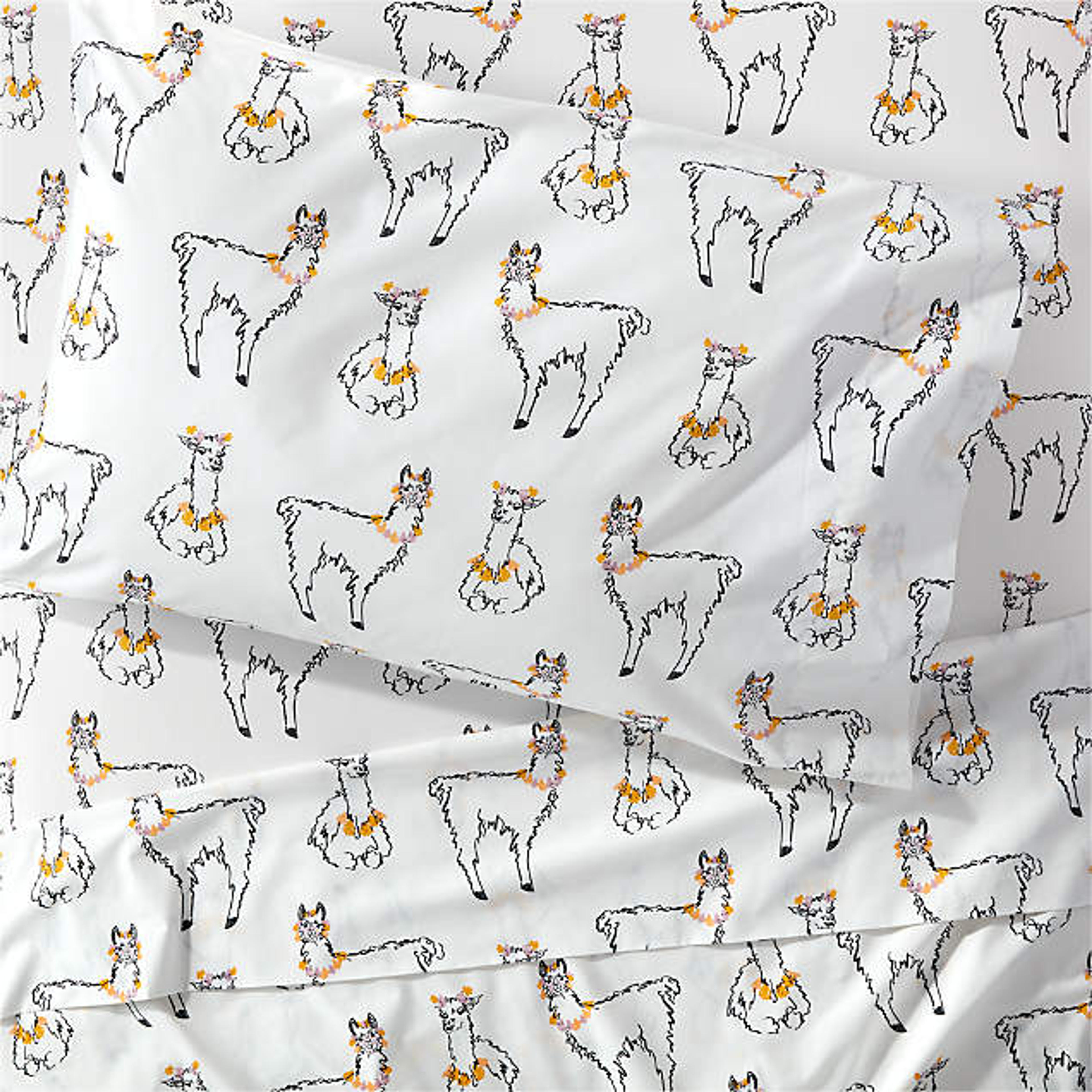 Peruvian Travel Kids Organic Llama Twin Sheet Set