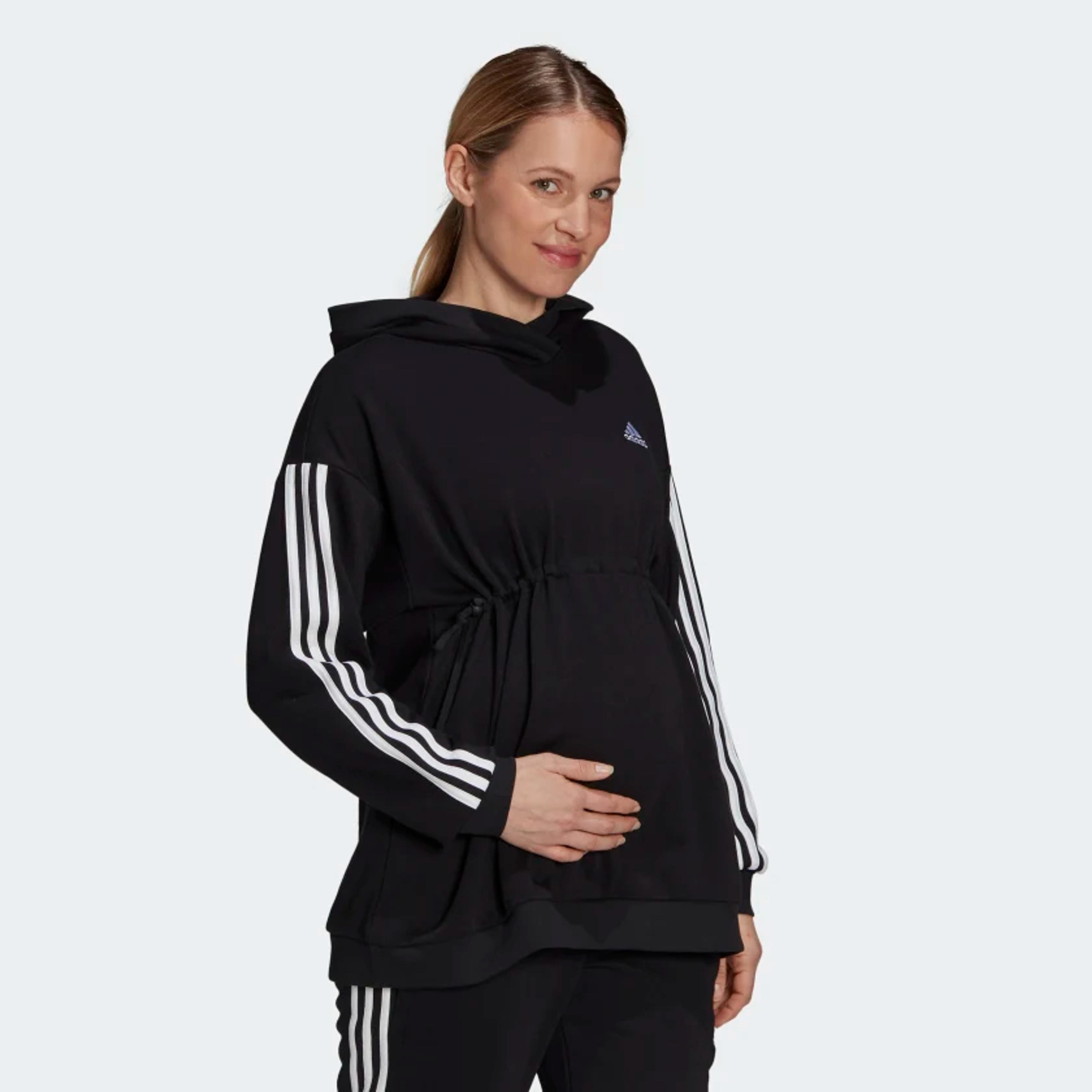 adidas Essentials Cotton 3-Stripes Hoodie (Maternity) - Black | Women's Training | adidas US