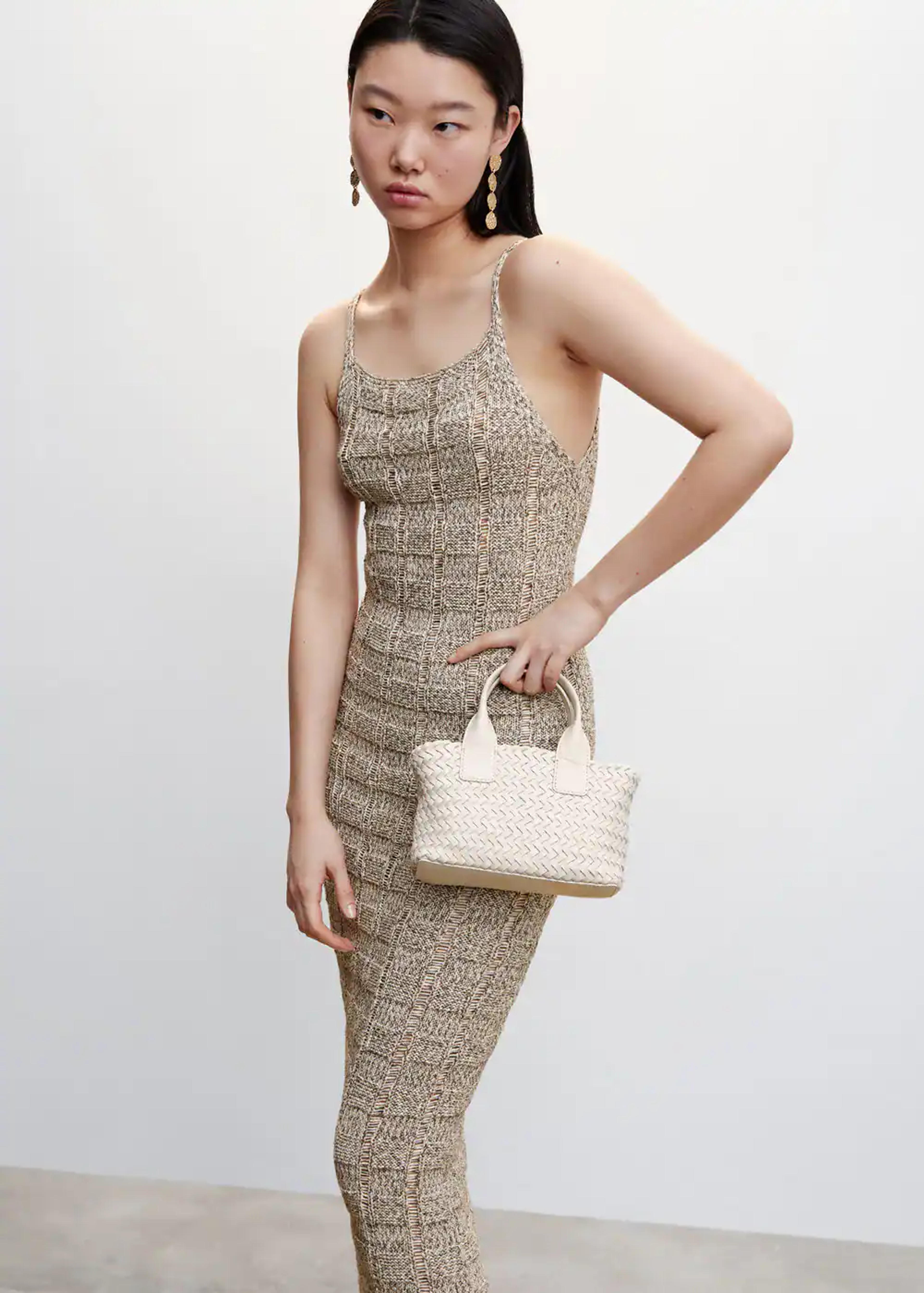 Knitted dress with fringe detail - Women | Mango USA