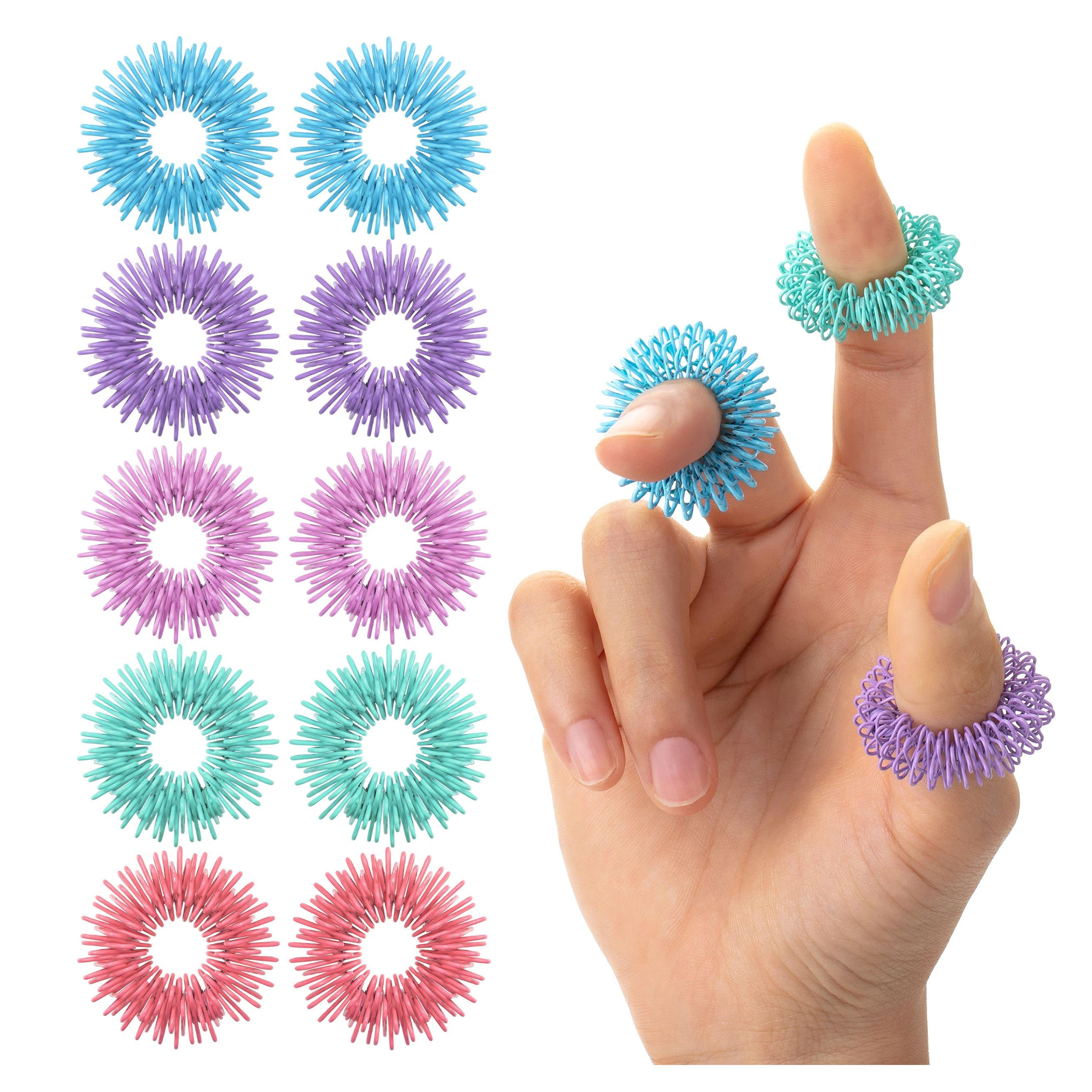 Mr. Pen- Spiky Sensory Rings, 10 Pack, Pastel Colors, Stress Relief Fidget Sensory Toys, Fidget Rings, Fidget Ring for Anxiety, Stress Relief Rings, Massager for Fidget ADHD Autism