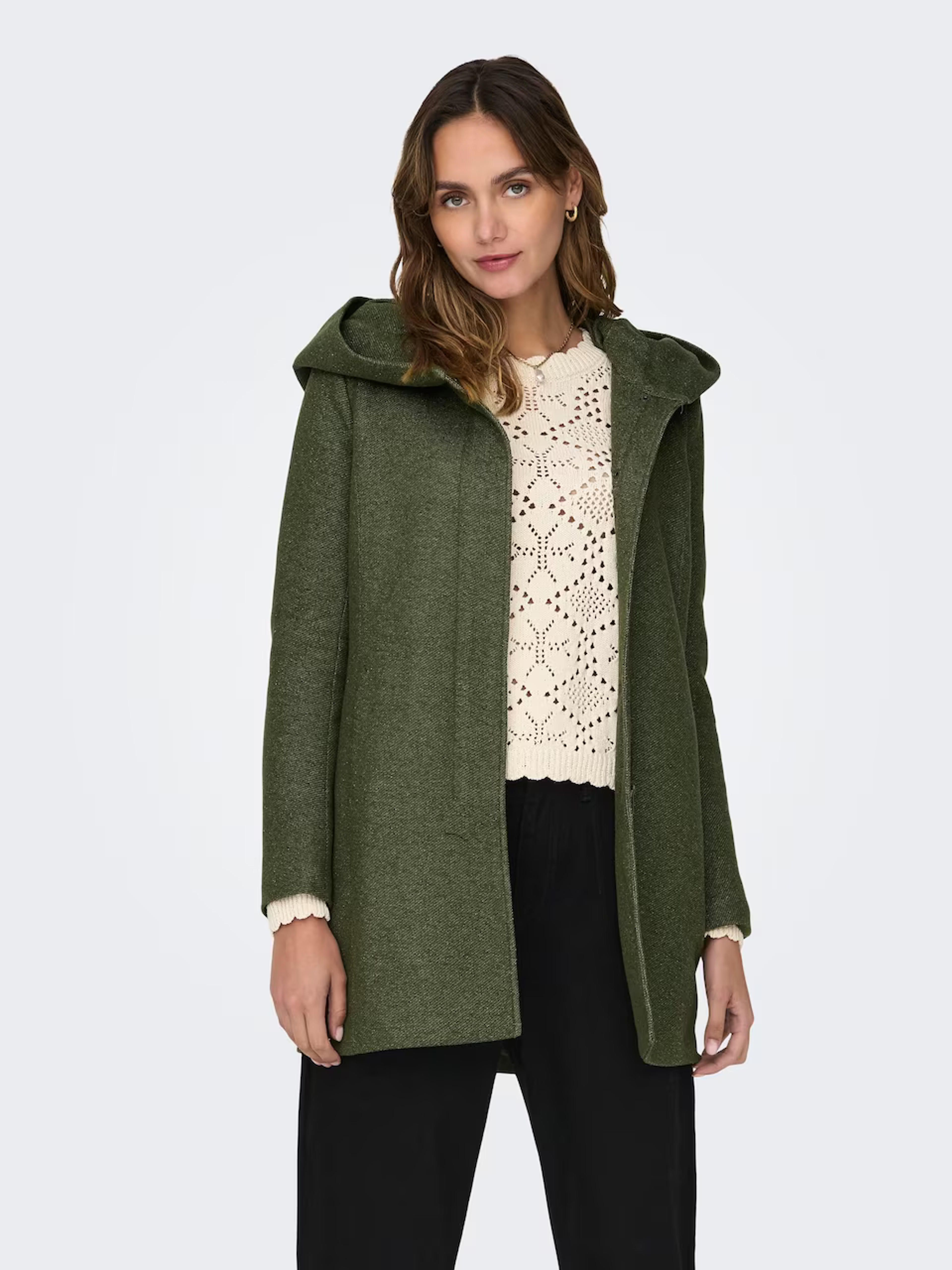 ONLY Between-Seasons Coat 'Sedona' in Olive | ABOUT YOU