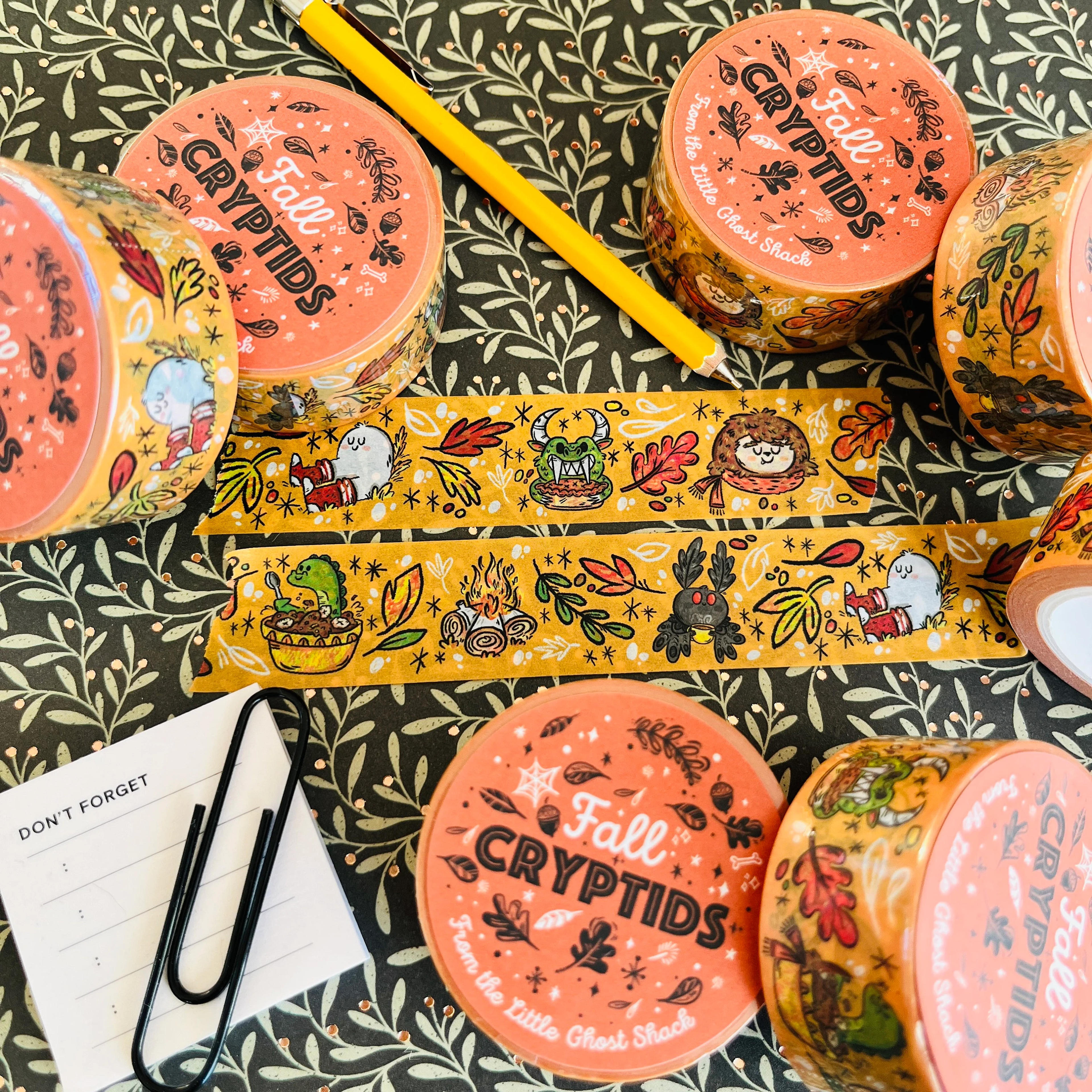 Fall Cryptids Washi Tape Crafting Tape Tape for Journaling - Etsy