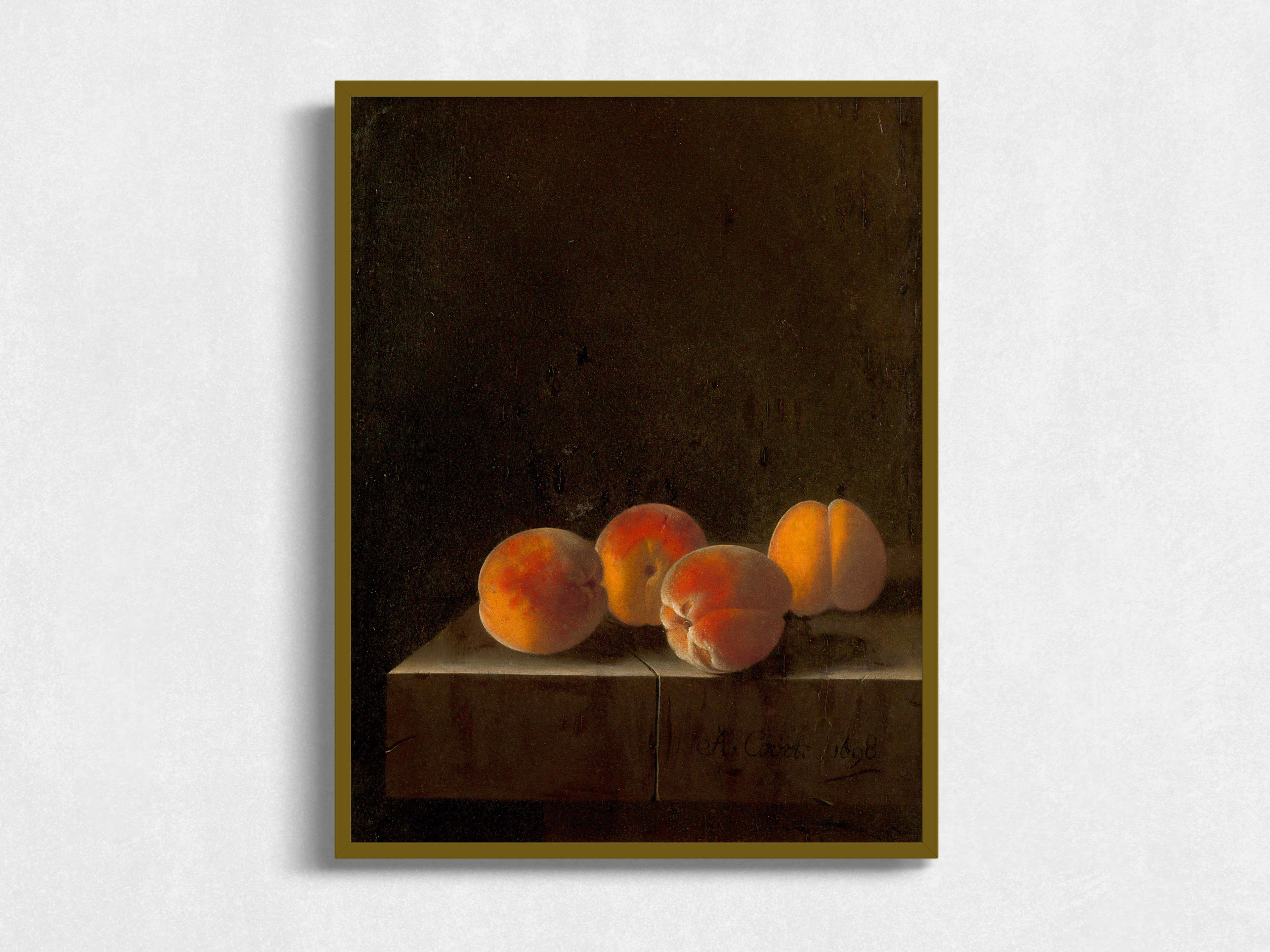 Vintage Fruit Art Print Moody Still Life Painting Printable - Etsy