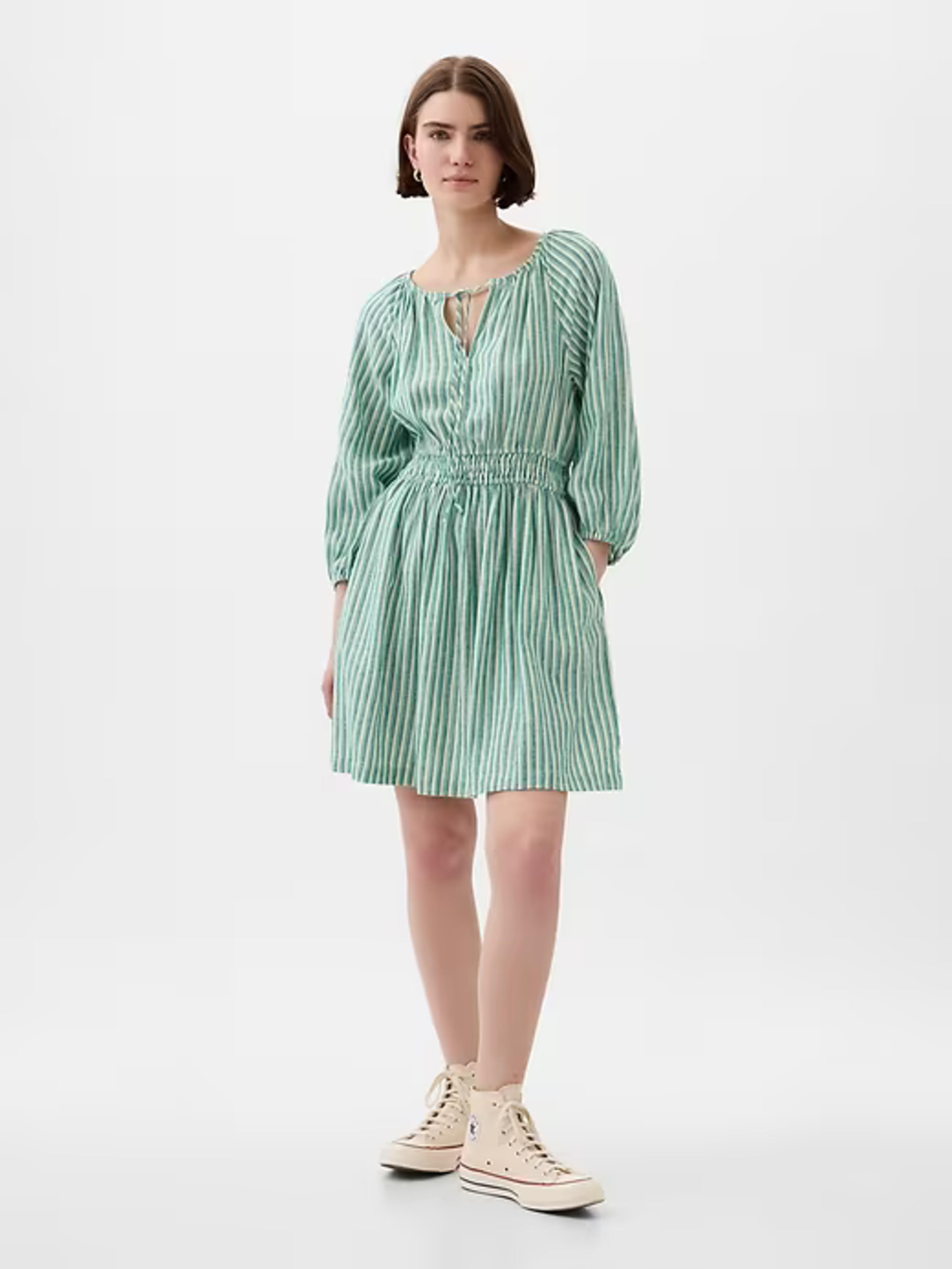 Linen-Blend Mini Dress | Gap