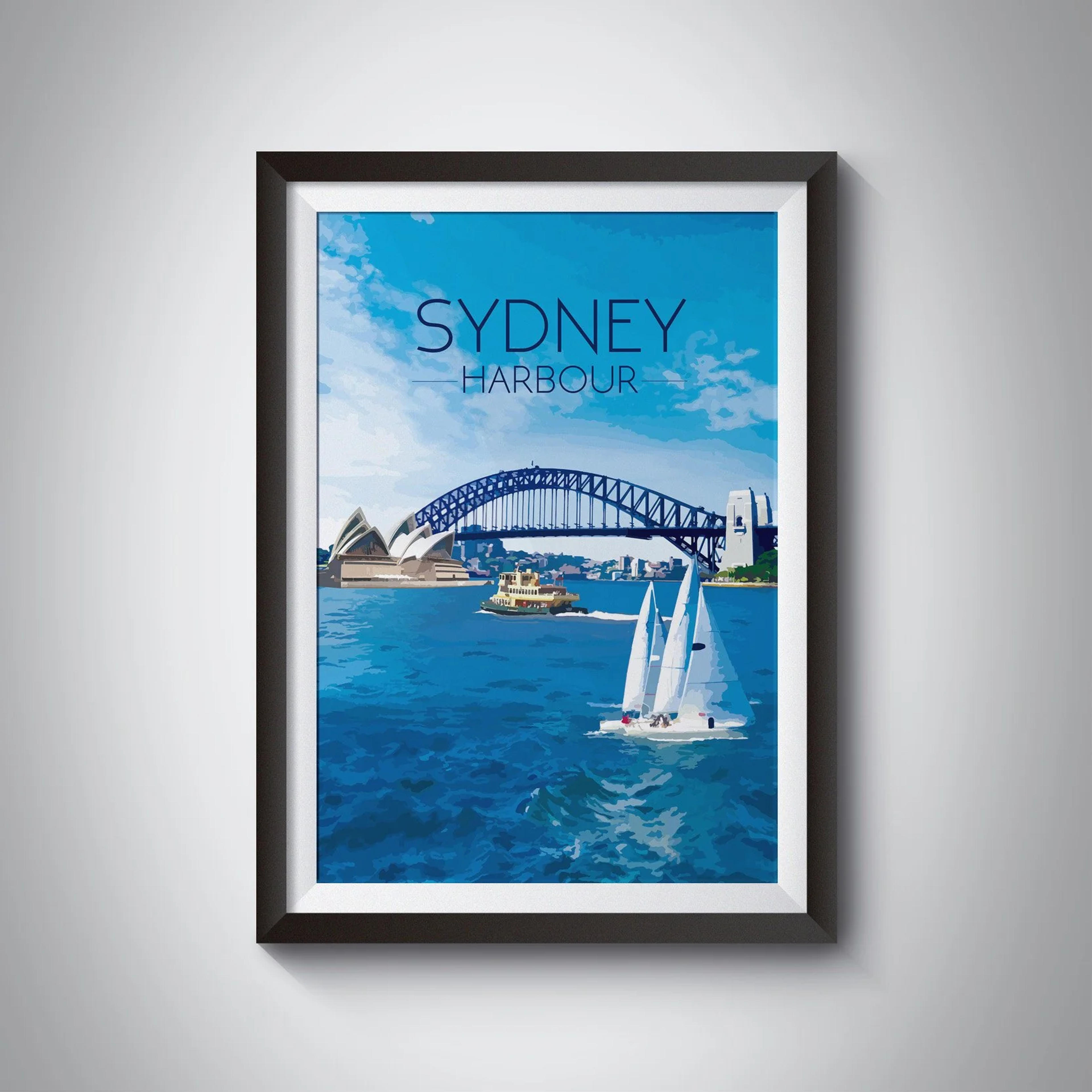 Sydney Harbour Travel Poster – Bucket List Prints