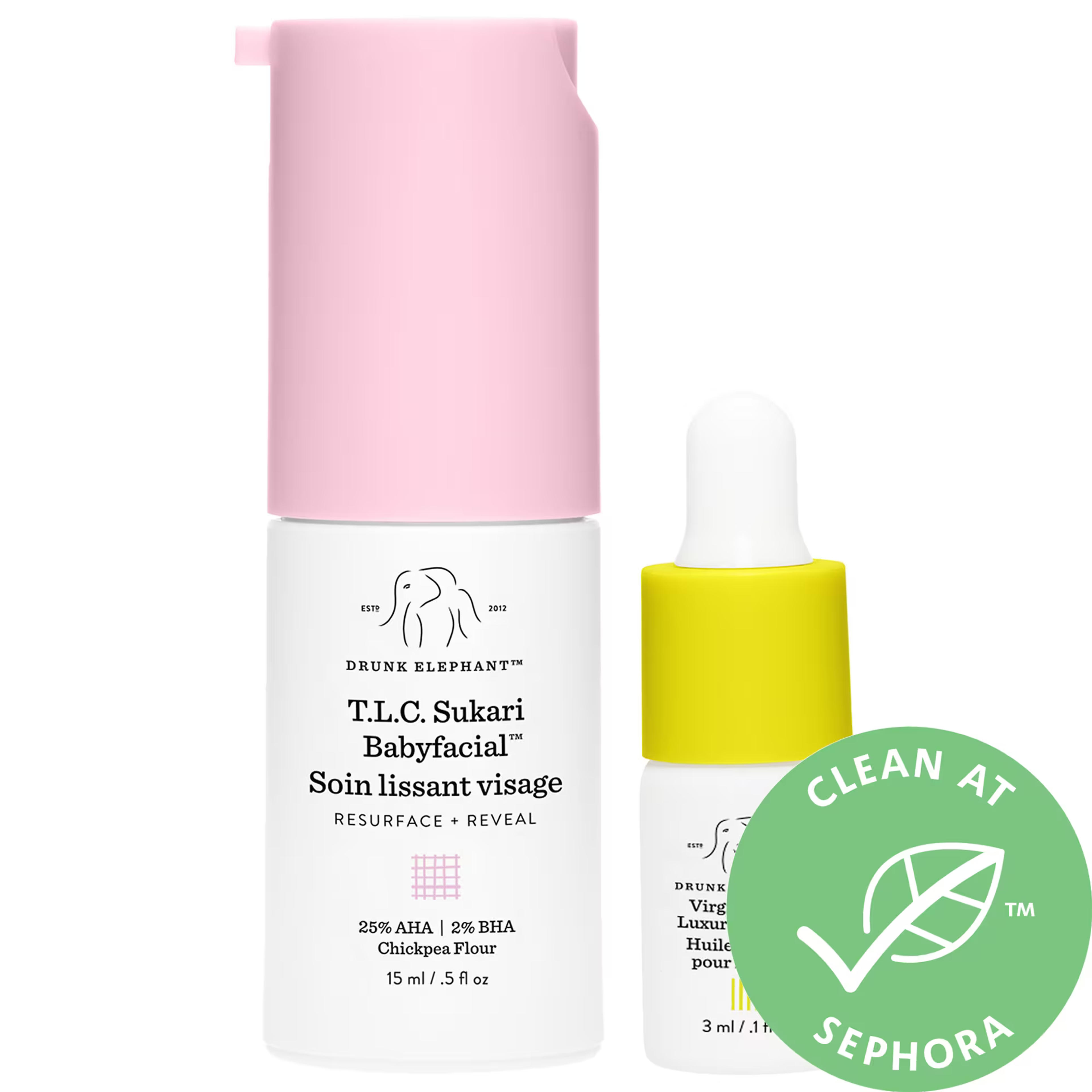 Drunk Elephant T.L.C. Sukari Babyfacial™ AHA + BHA Mask Mini