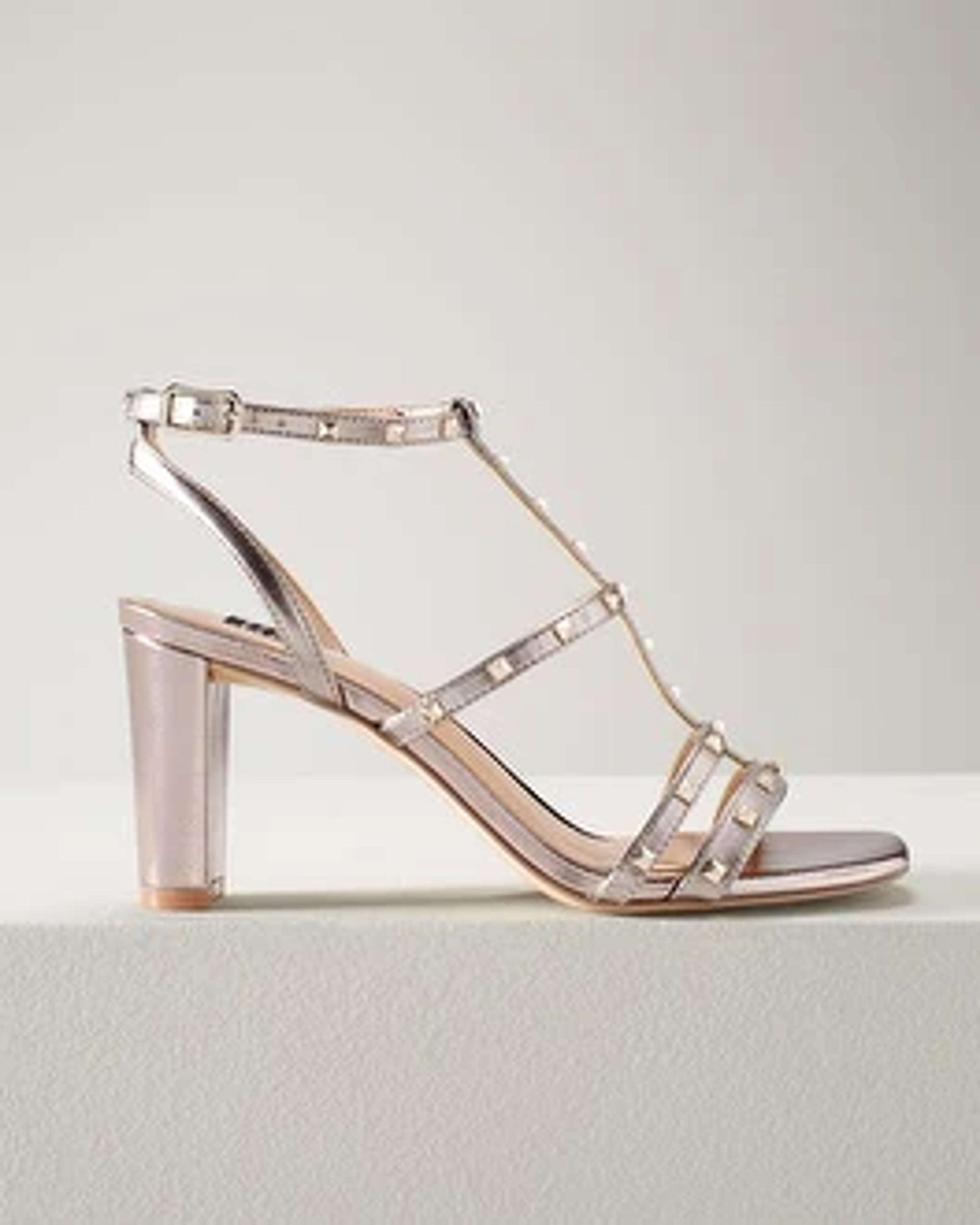 Strappy Studded Mid-Heel Sandal - Shop Women's Shoes - Heels, Flats, Sandals and Boots - White House Black Market