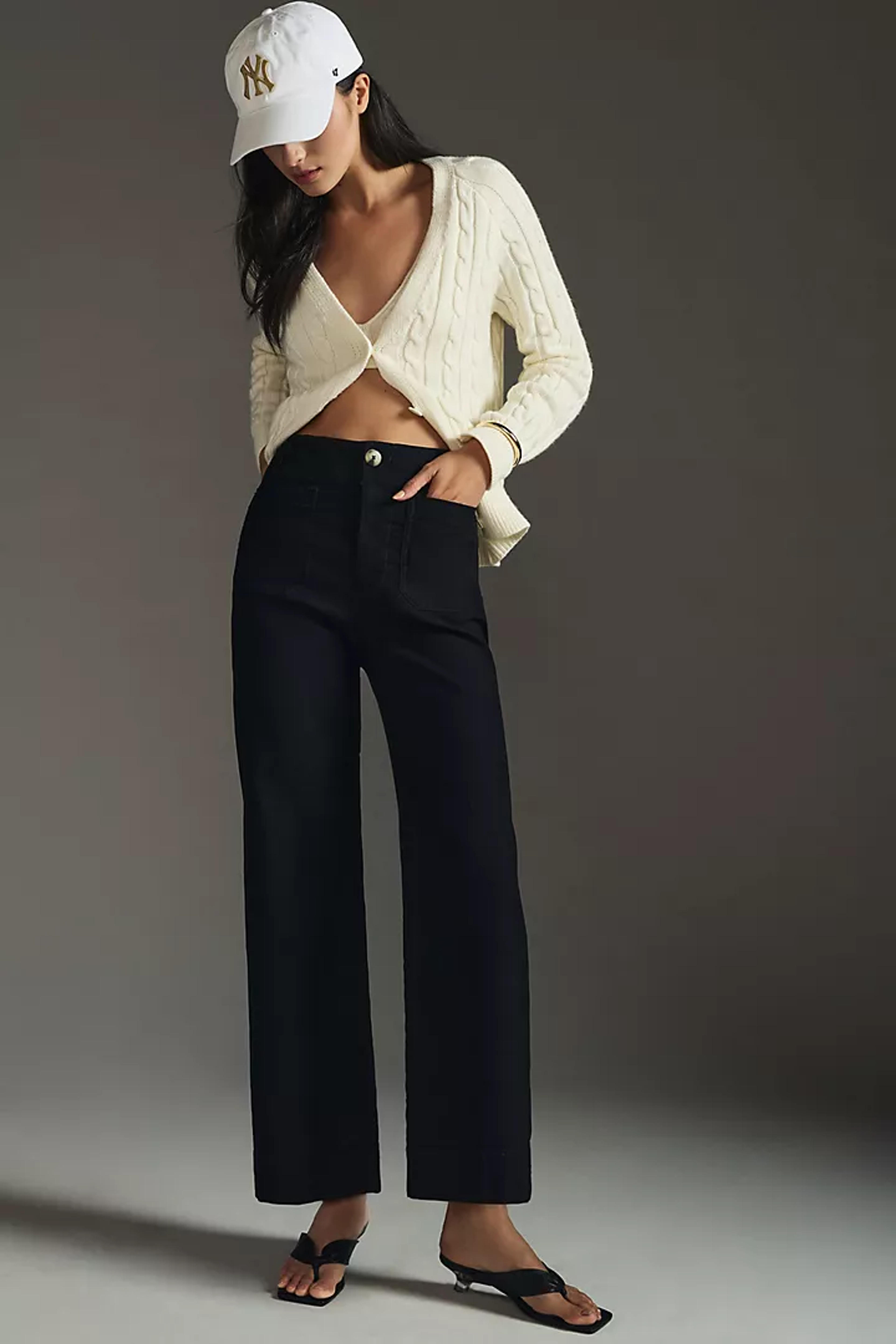 The Colette Cropped Wide-Leg Pants by Maeve | Anthropologie