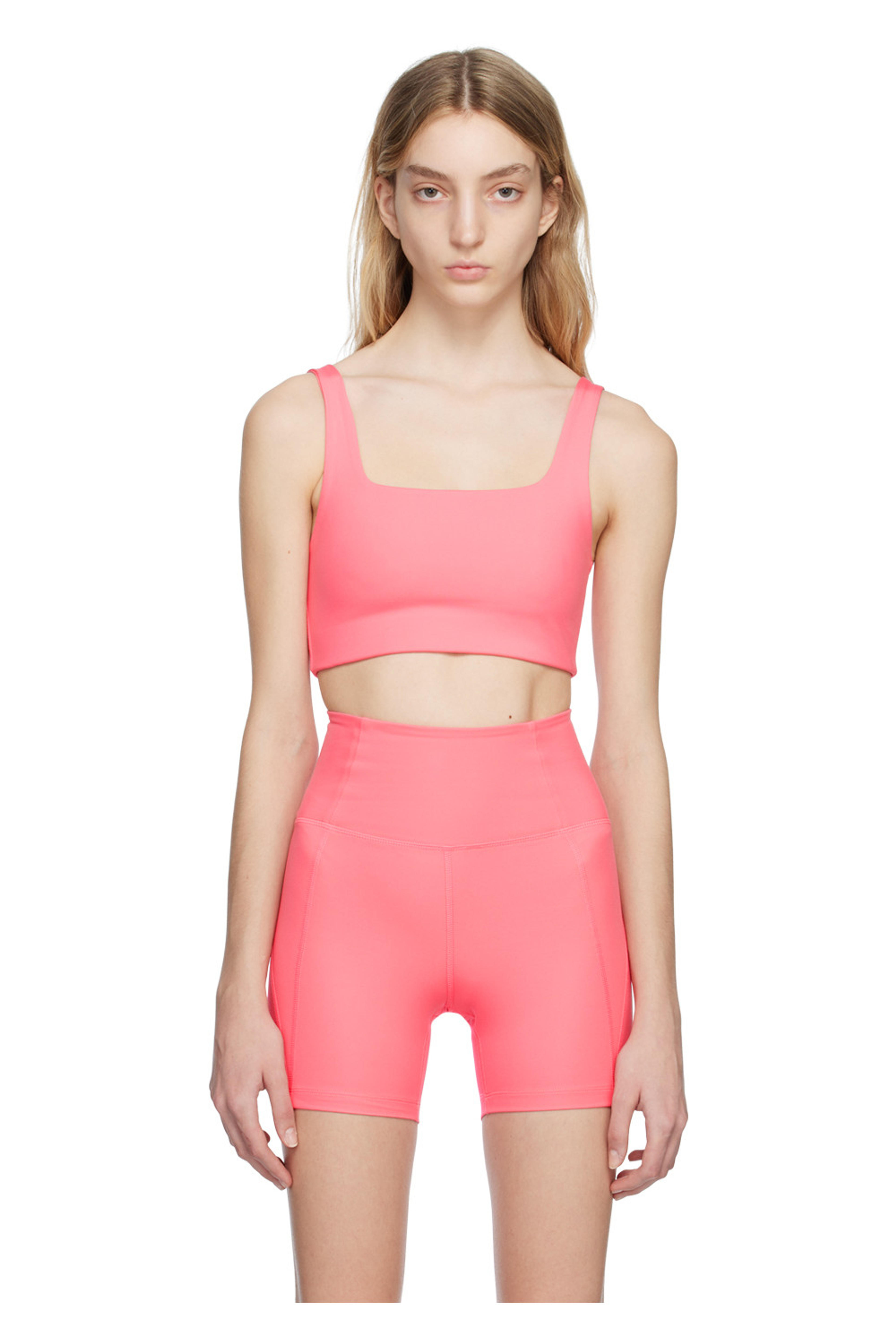 Girlfriend Collective: Pink Tommy Sport Bra | SSENSE