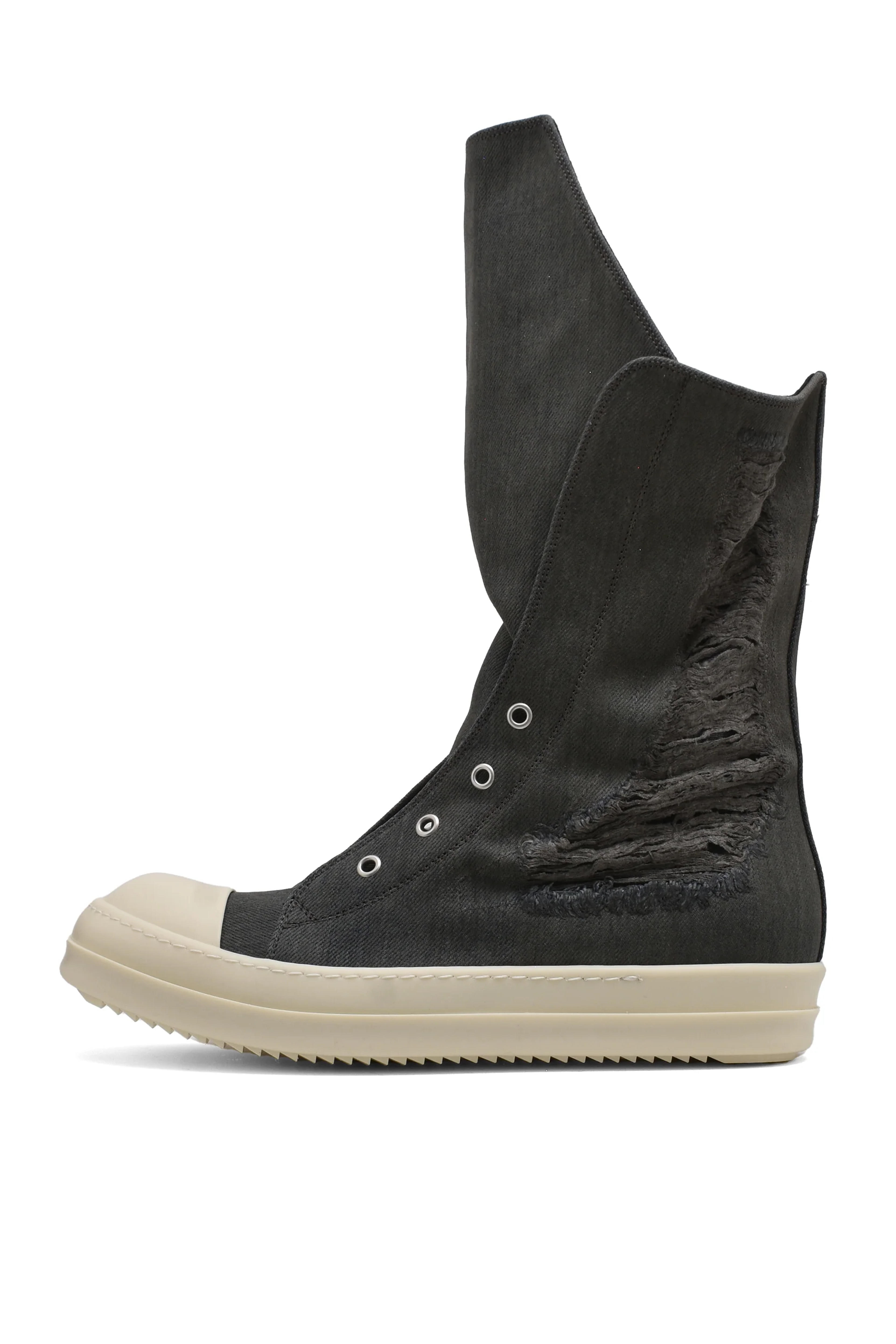 Rick Owens DRKSHDW リックオウエンス ダークシャドウ SS24 BOOT SNEAKS / DRK DUST MILK MILK - NUBIAN