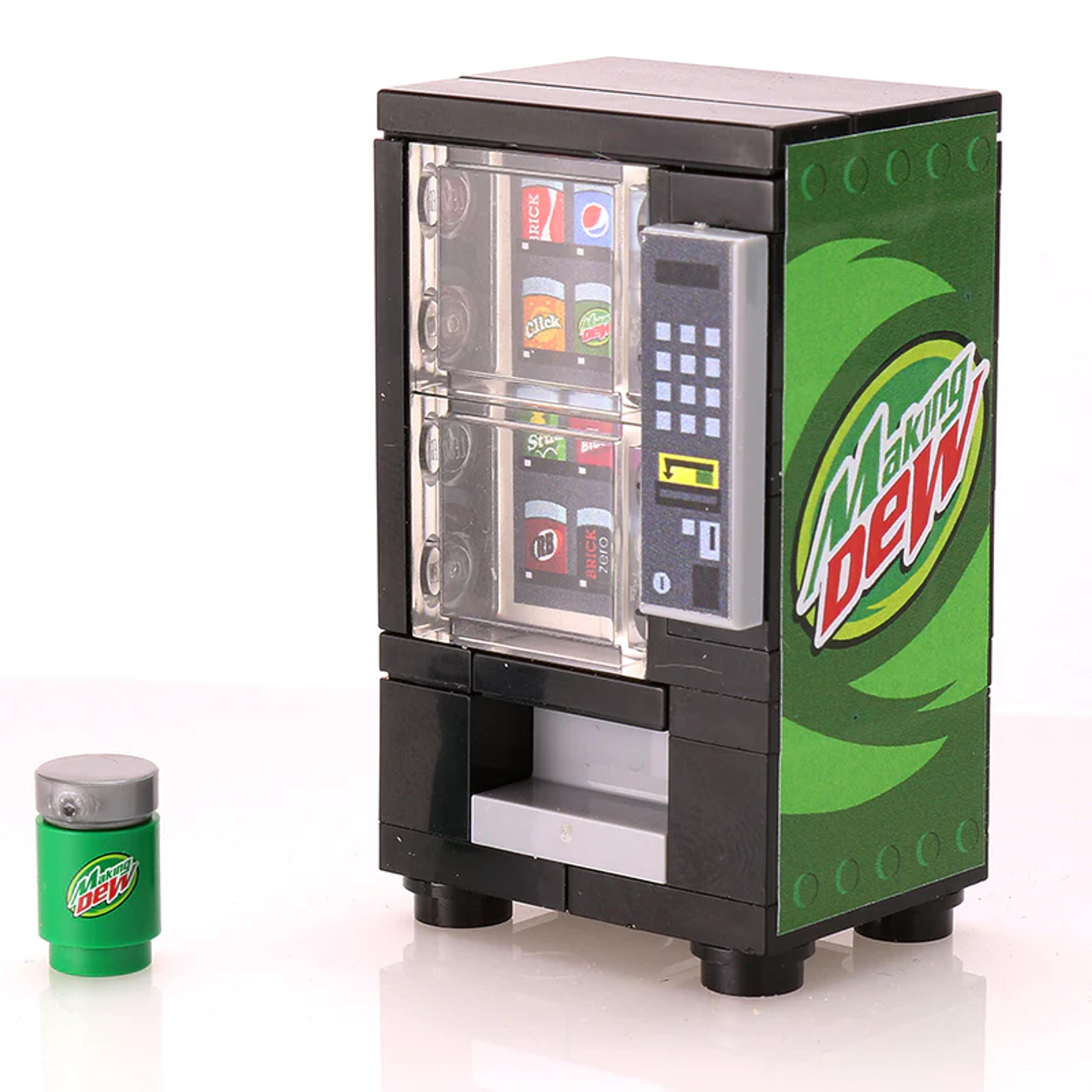 Making Dew - Custom Soda Vending Machine made with LEGO Bricks