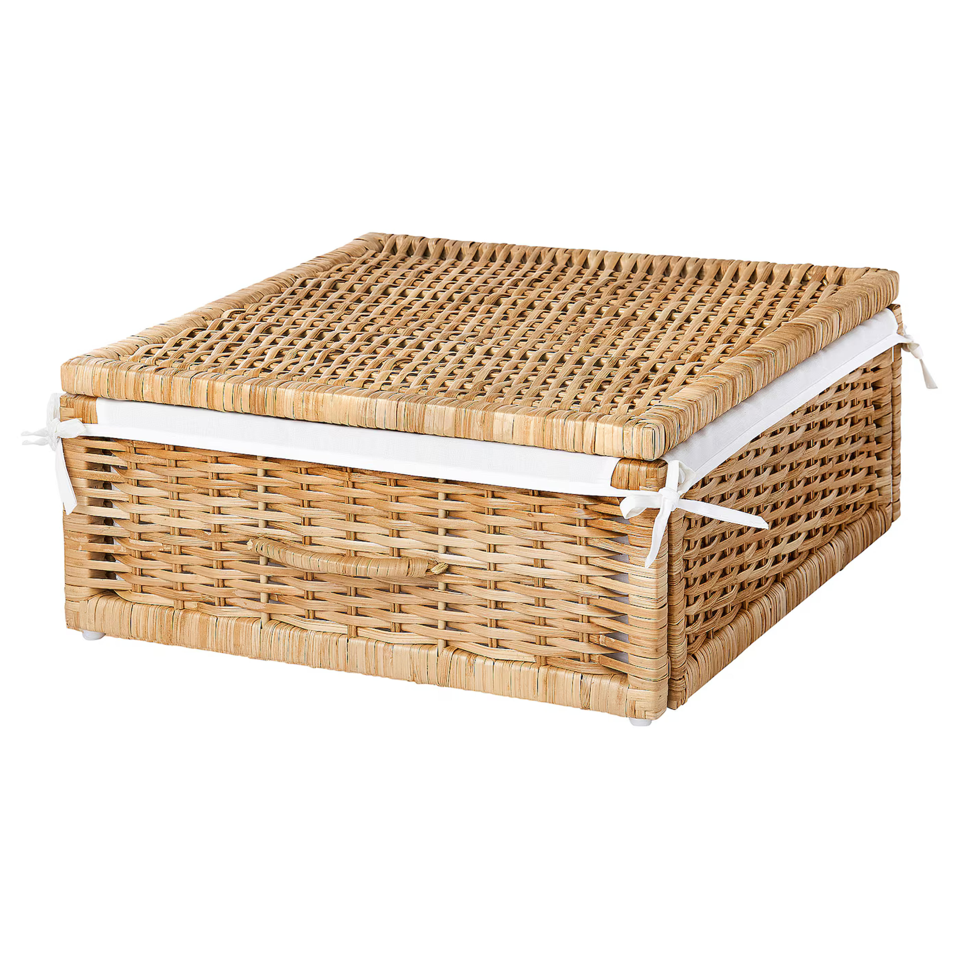 TOLKNING basket, handmade rattan, 19 ¾x17x7 ½" - IKEA