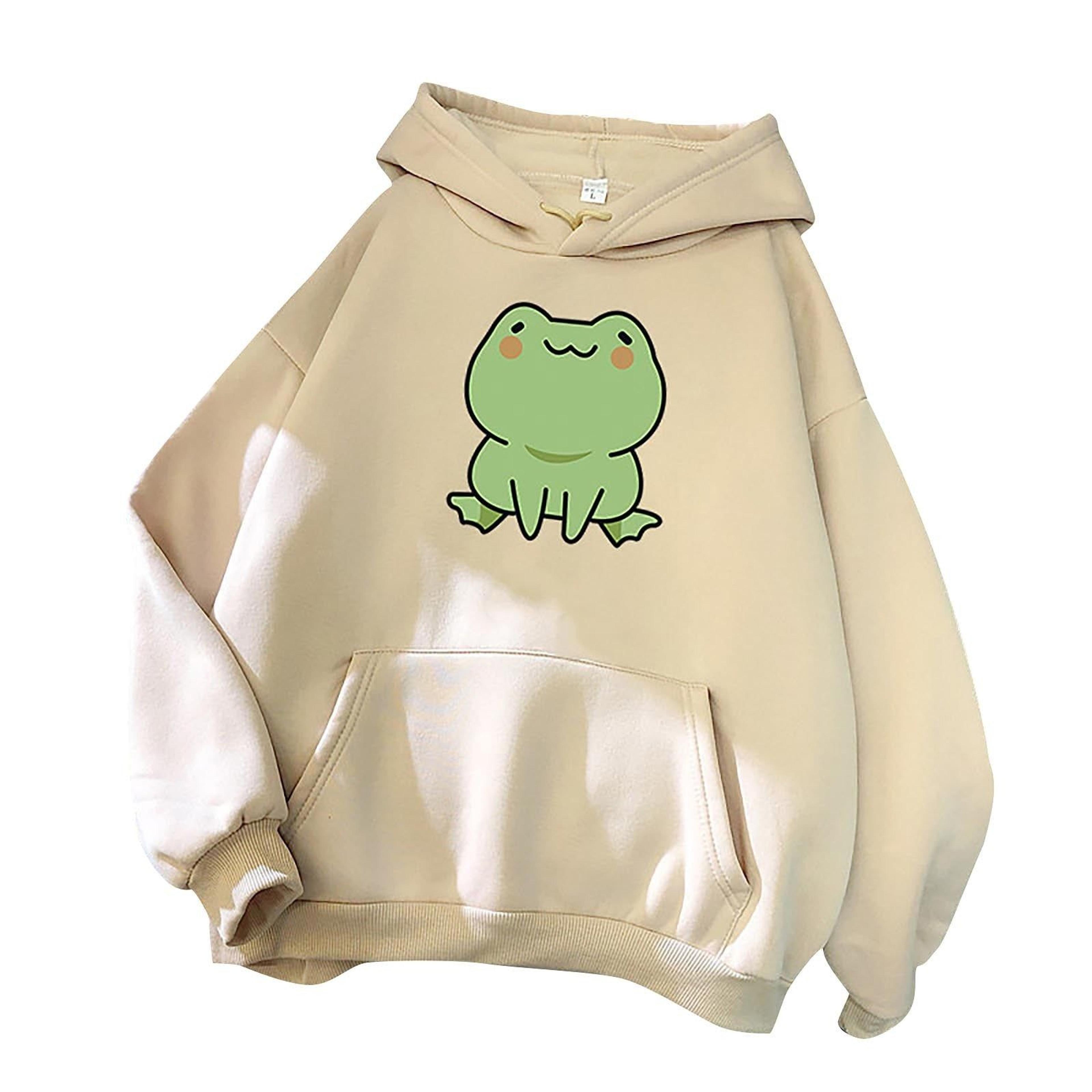 Frog Hoodie Vintage Harajuku Women's Winter Hoodies Kawaii Cute - FROG  F / XXL / China