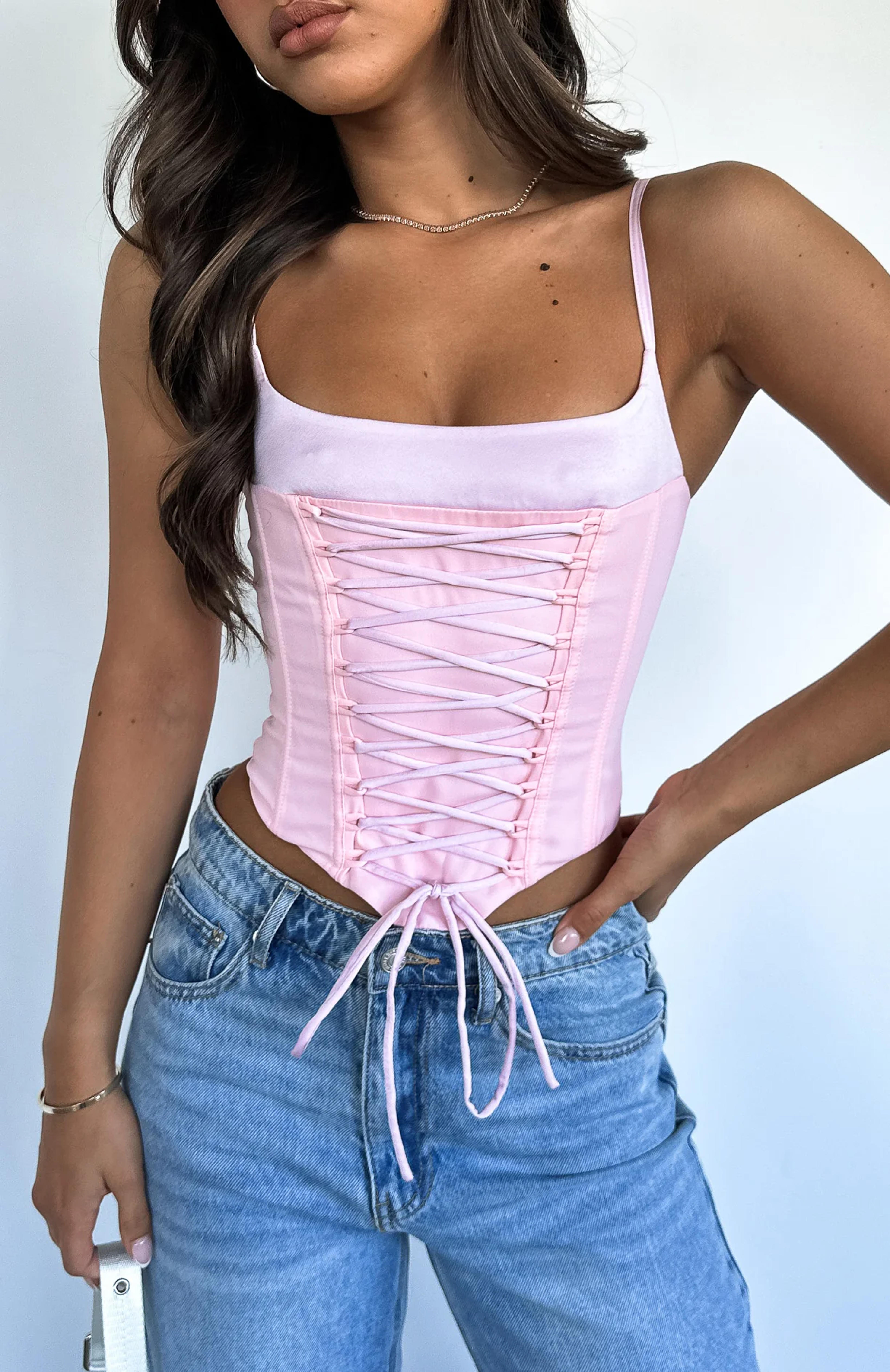 Until You're Mine Bustier Baby Pink | White Fox Boutique