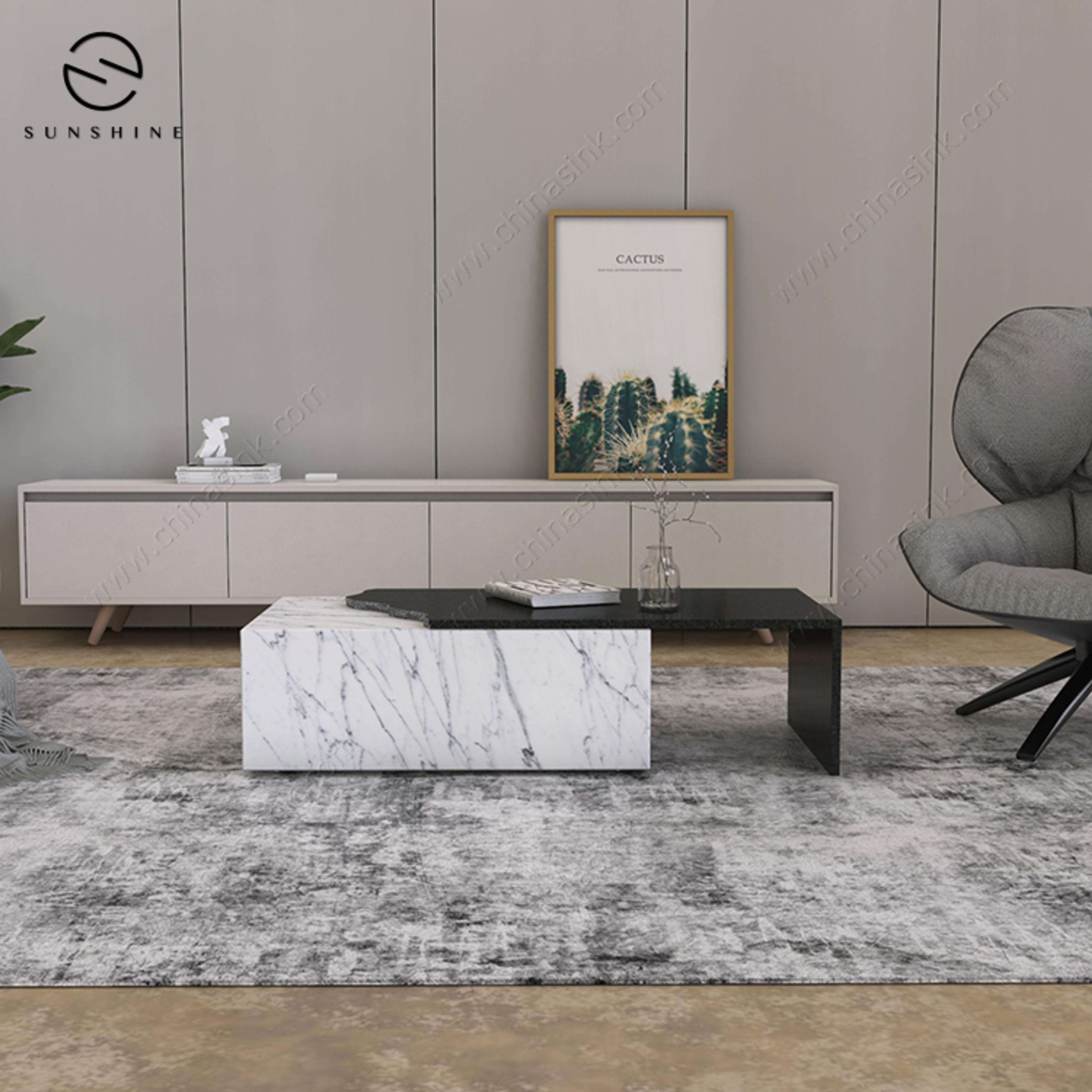 . New Design Carrara White Marble Coffee table side table TA-1022A-CAFO - Natural Stone Furniture,Stone Bathroom Sink,Stone Bathtub,Stone Decoration, Designer,China Factory