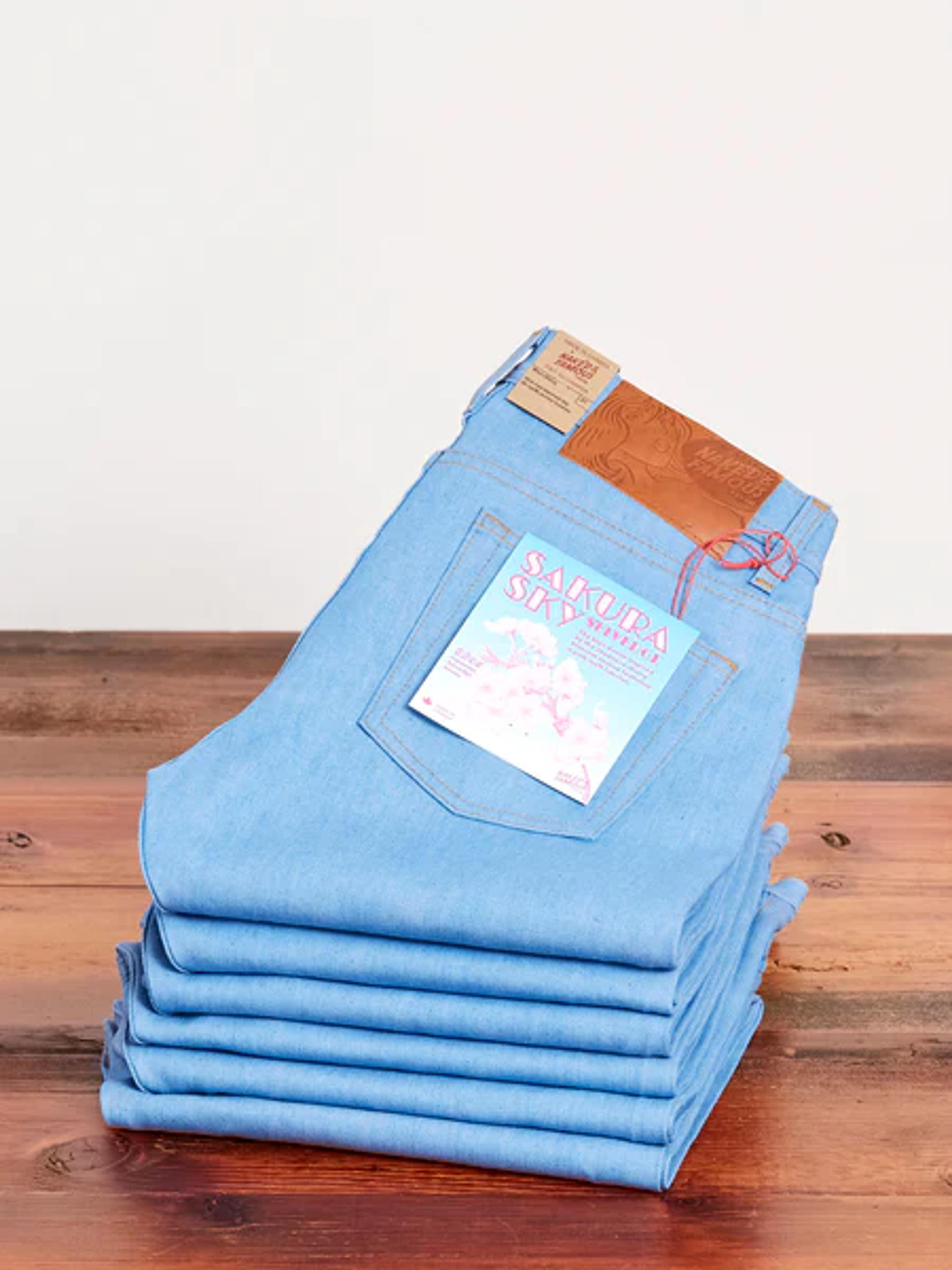 "Sakura Sky" 12oz Selvedge Denim - Easy Guy Fit – Blue Owl Workshop