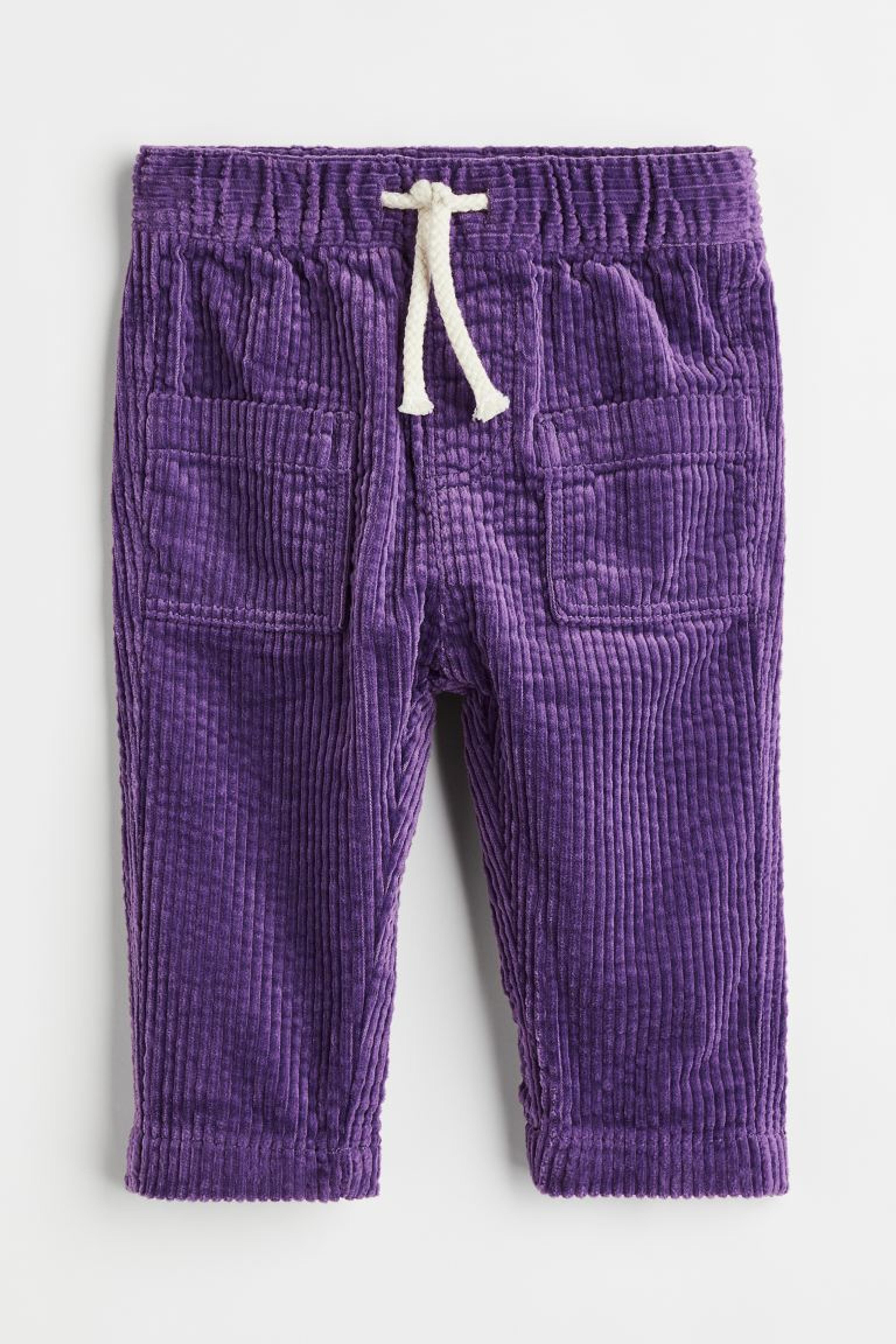 Cotton Corduroy Pants - Purple - Kids | H&M US