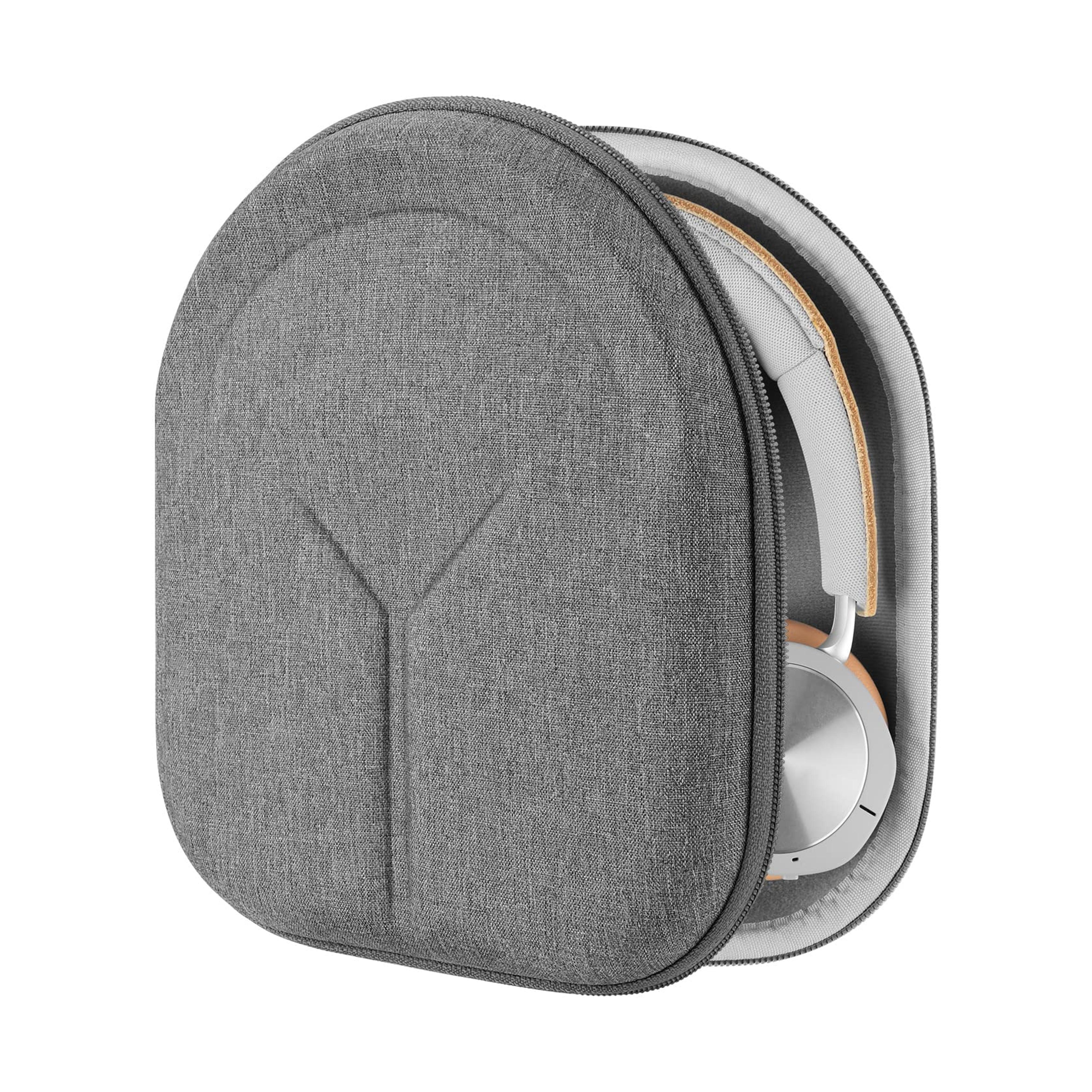 Geekria Shield Headphones Case Compatible with B&O Play Beoplay H9i, H95, H9, H8, H6, H4, H2 Case, Replacement Hard Shell Travel Carrying Bag with Cable Storage (Grey)