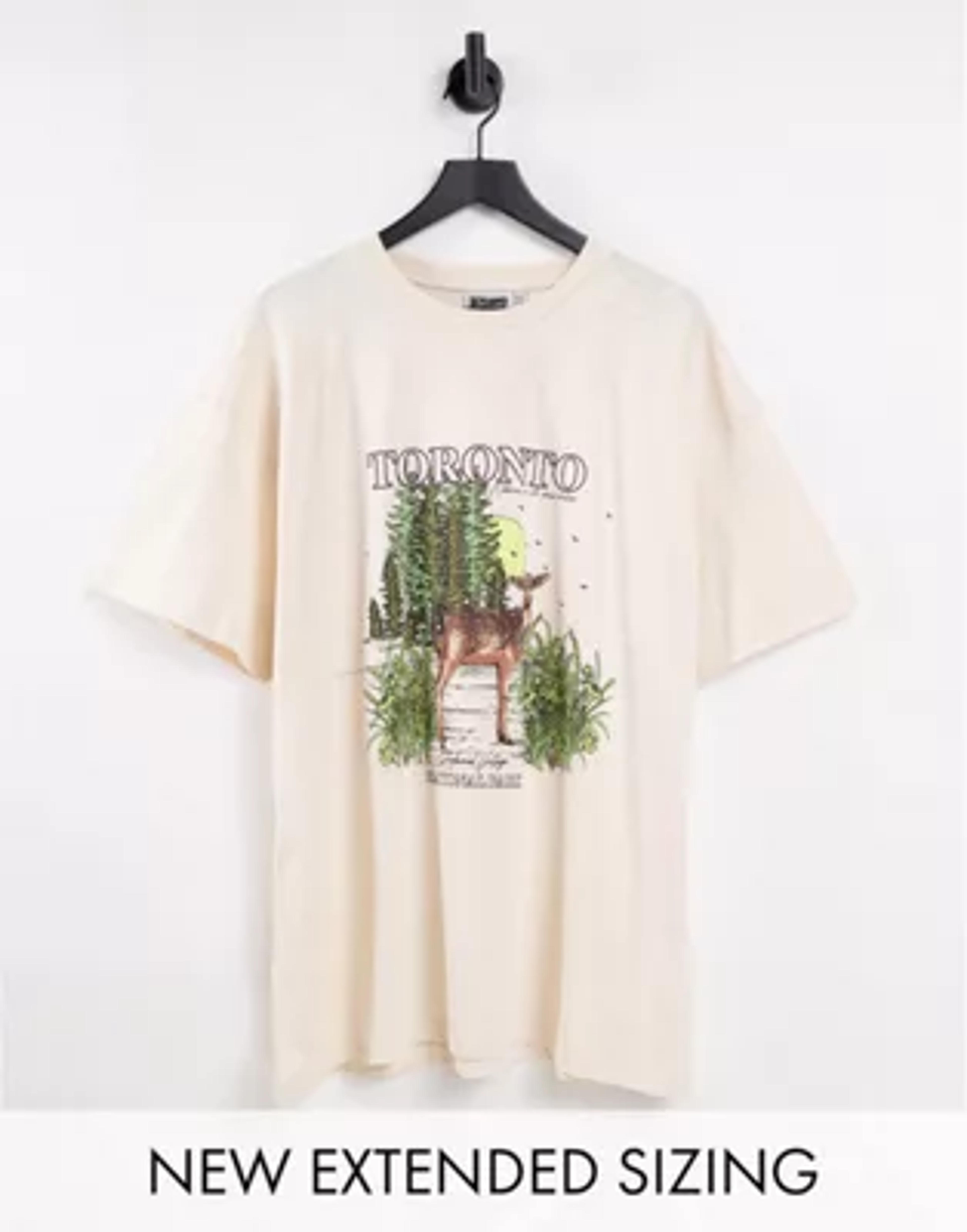 Reclaimed Vintage Inspired Toronto print t-shirt in oatmeal | ASOS