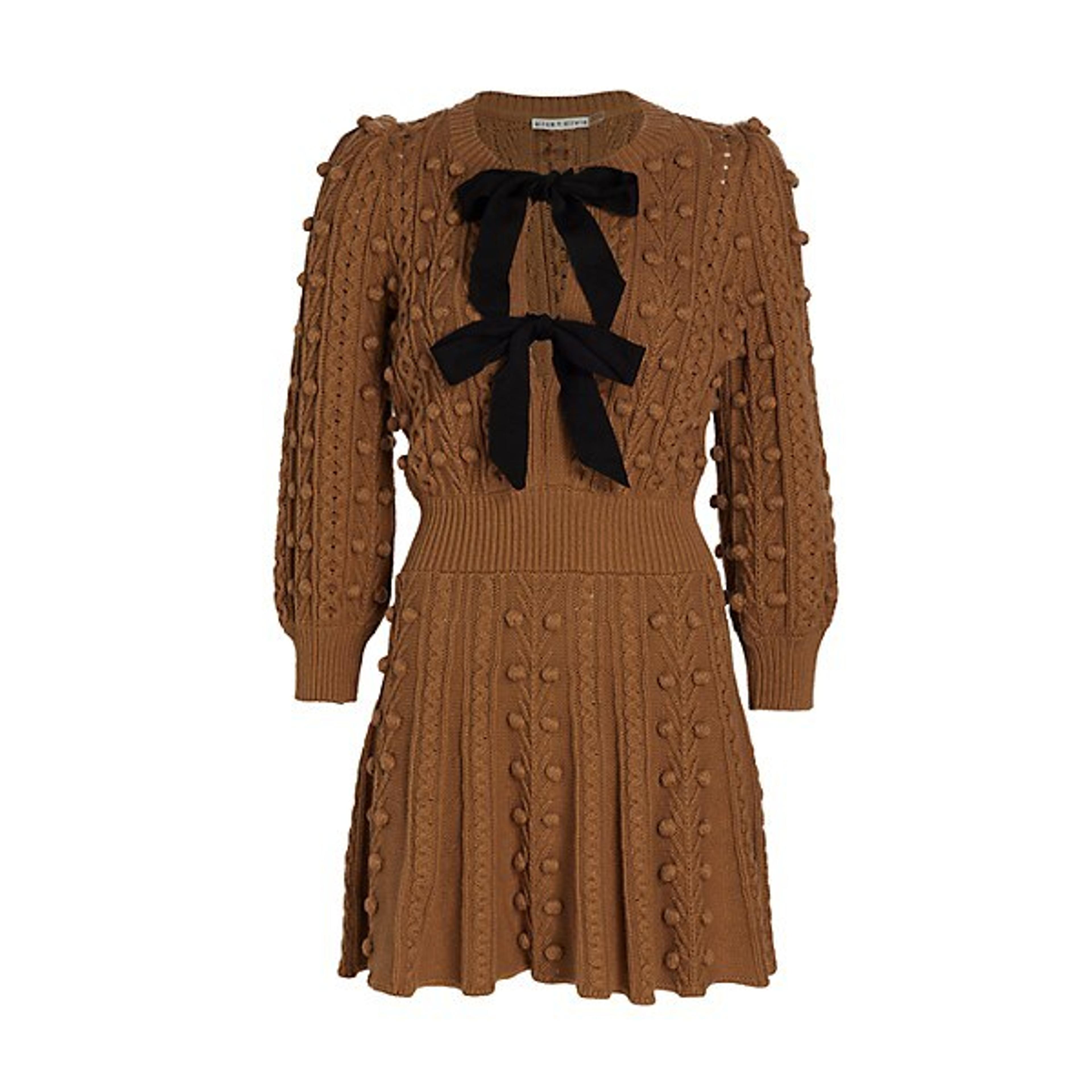 Alice + Olivia - Kitty Bow Front Sweater Dress