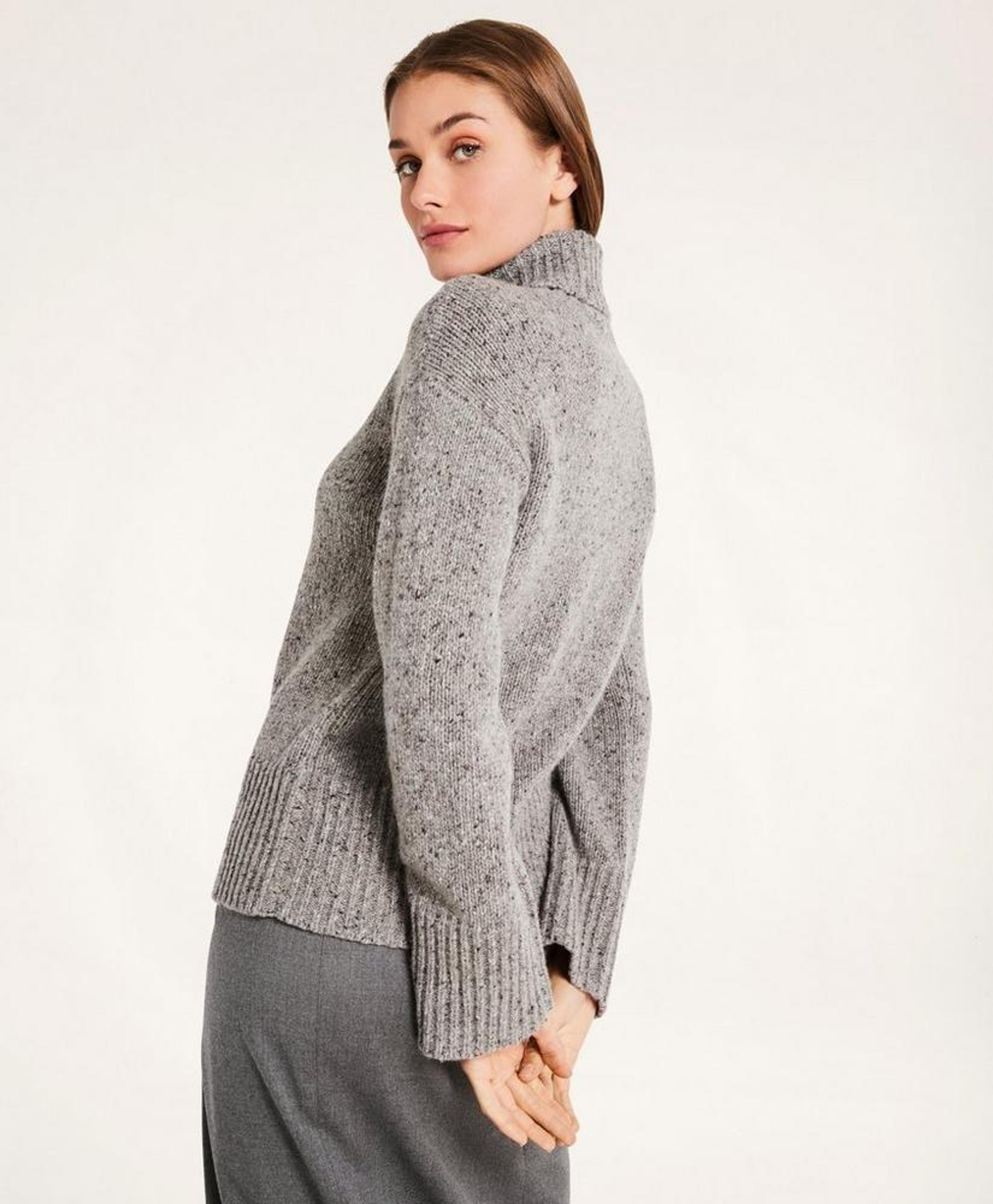 Merino Donegal Funnel Neck Sweater