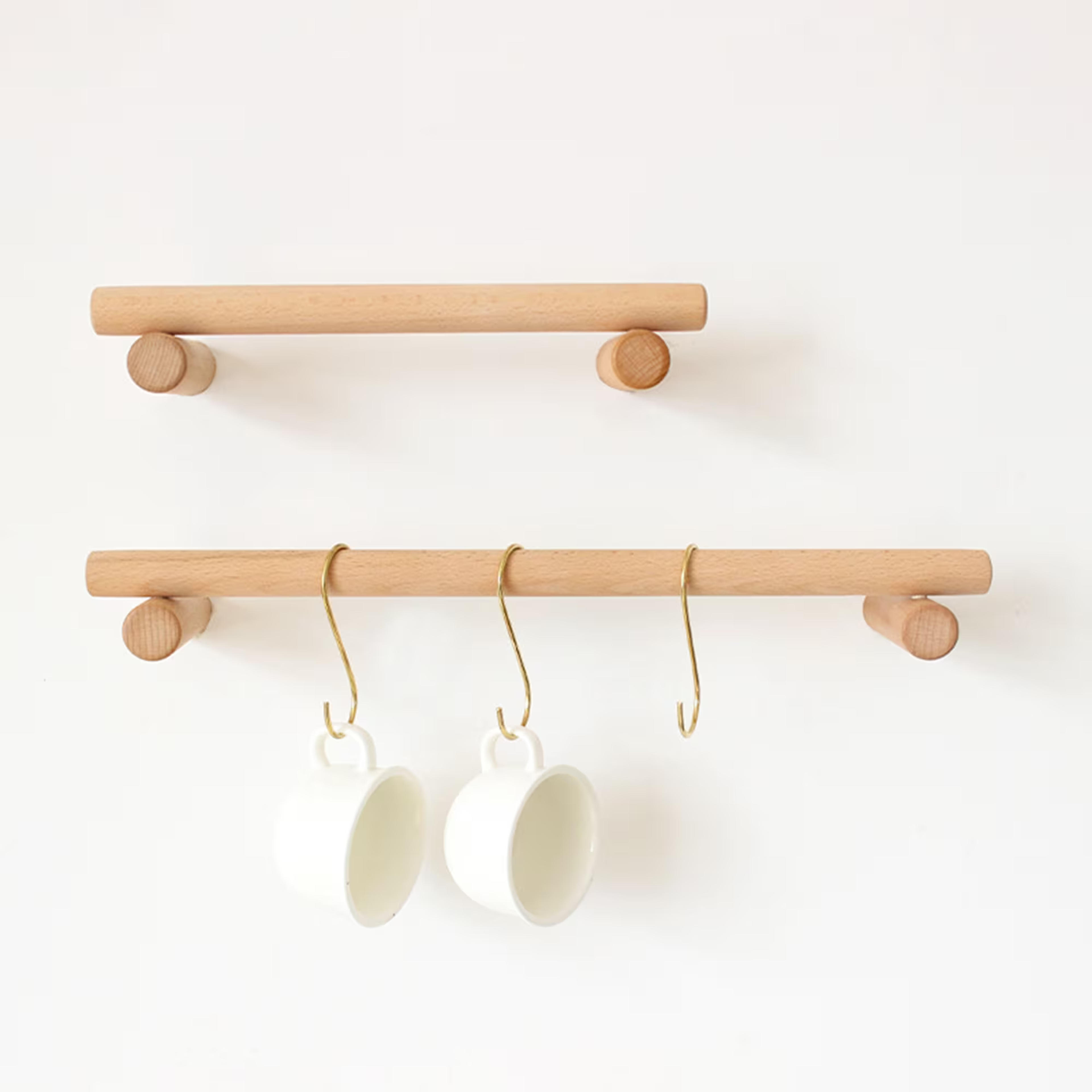 Modern Bathroom Kitchen Wood Towel Rack Minimalist Wooden - Etsy