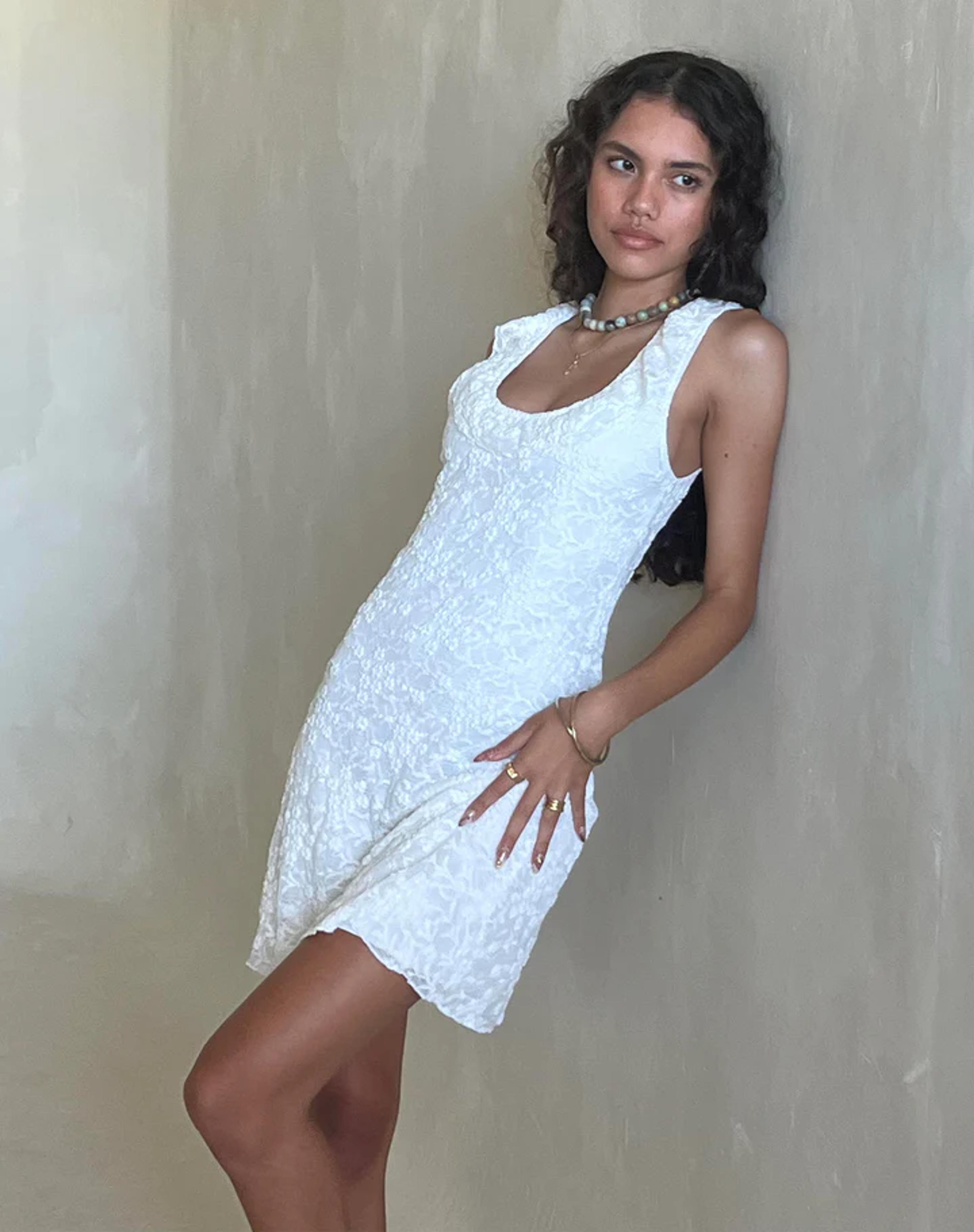 Lace Ivory Mini Dress | Eltami – motelrocks-com-us