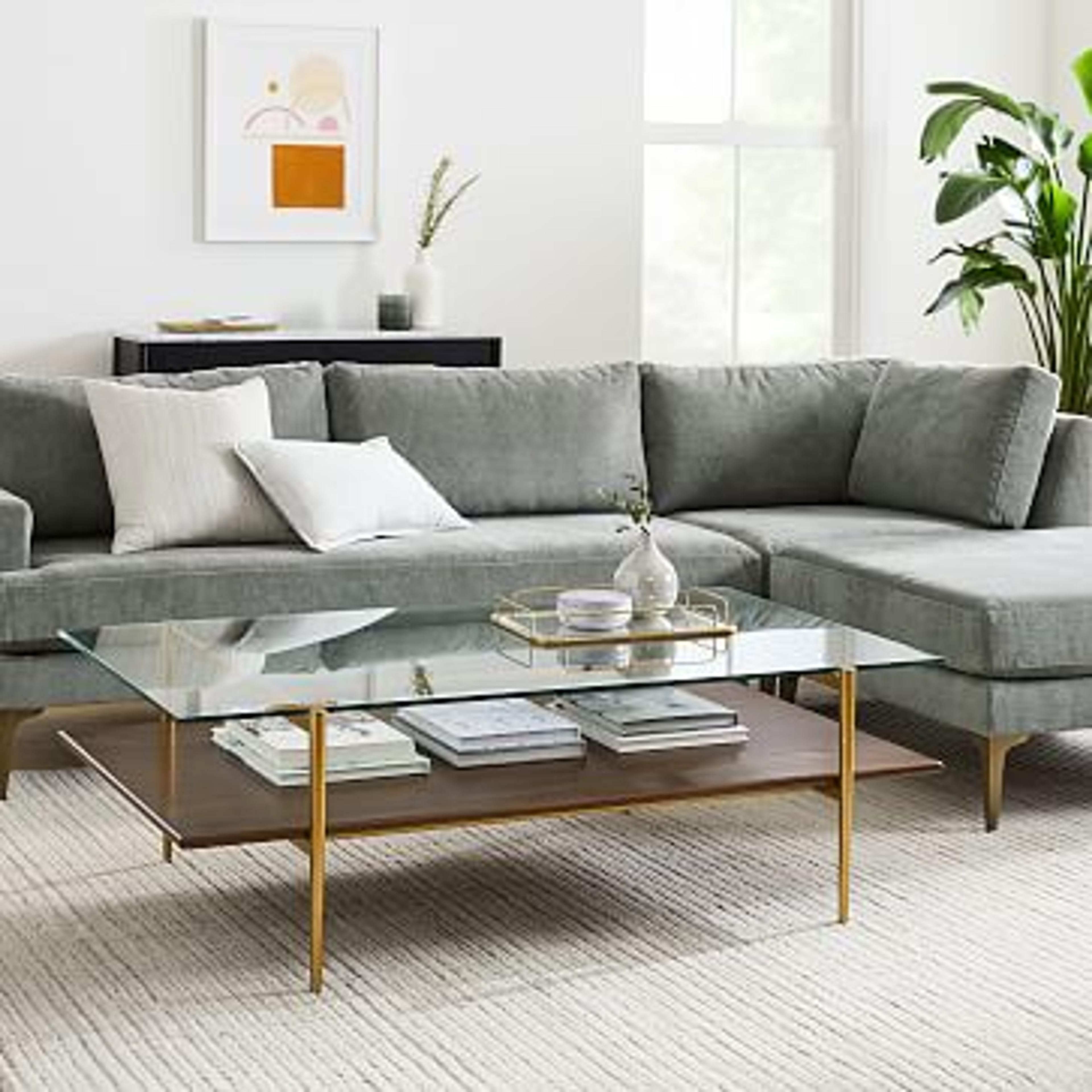 Mid-Century Art Display Coffee Table (46"–52")