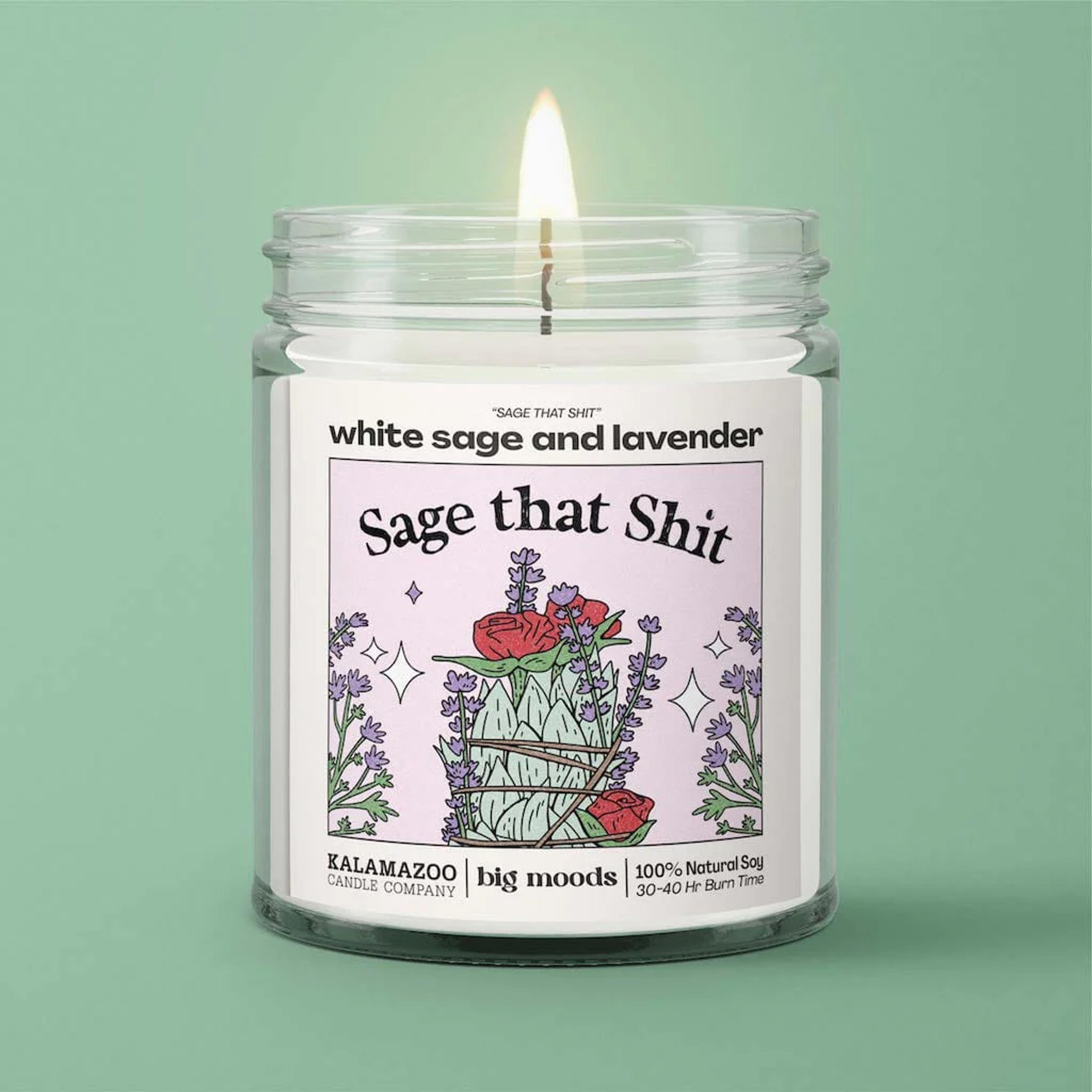 "Sage That Shit" White Sage & Lavender - 5oz Soy Candle