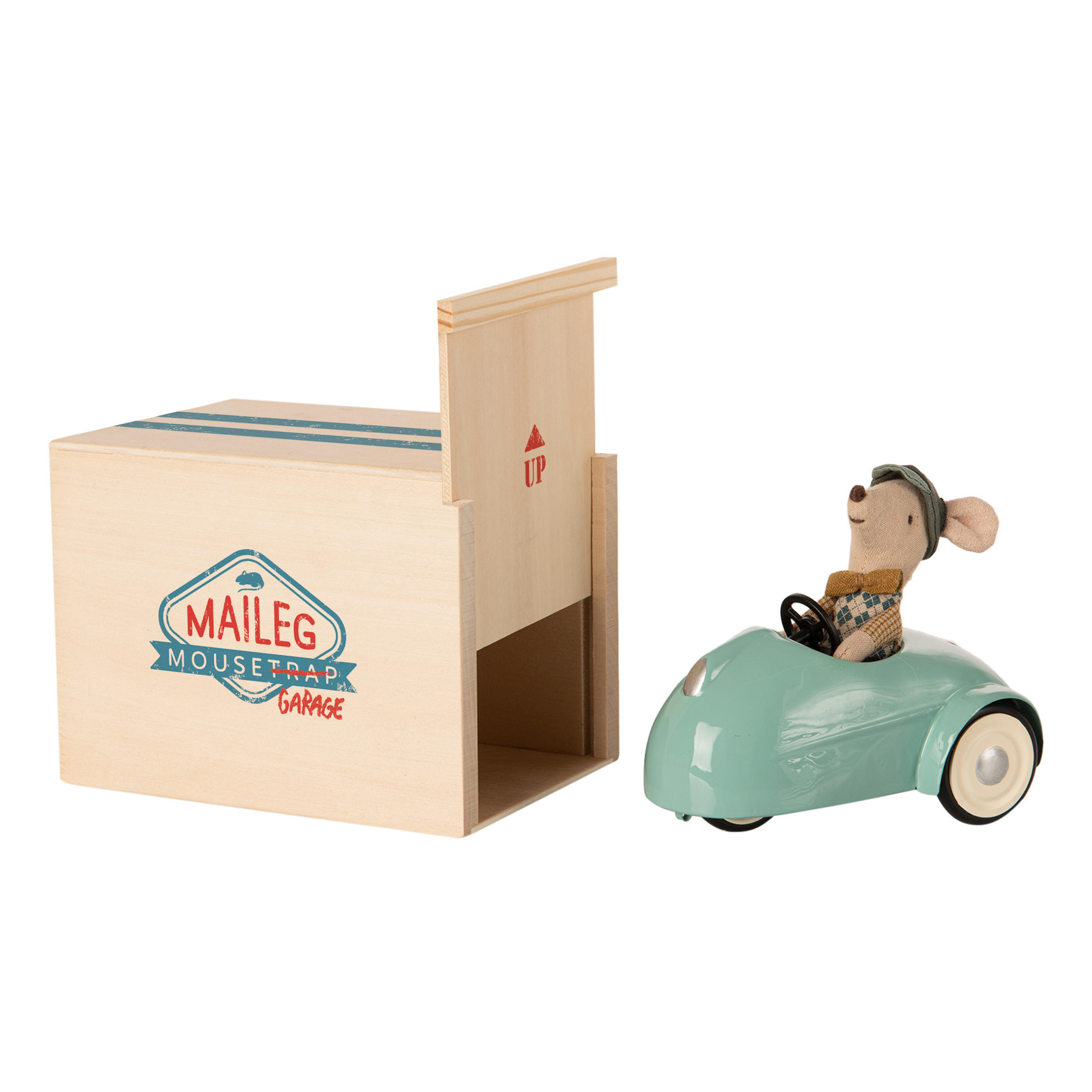 Maileg - Mouse In The Car Toy - Blue | Smallable