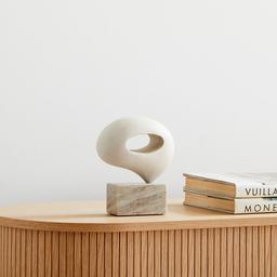 Alba Wood Sculptural Objects, Object, Whitewashed, Mixed Materials, Small | West Elm