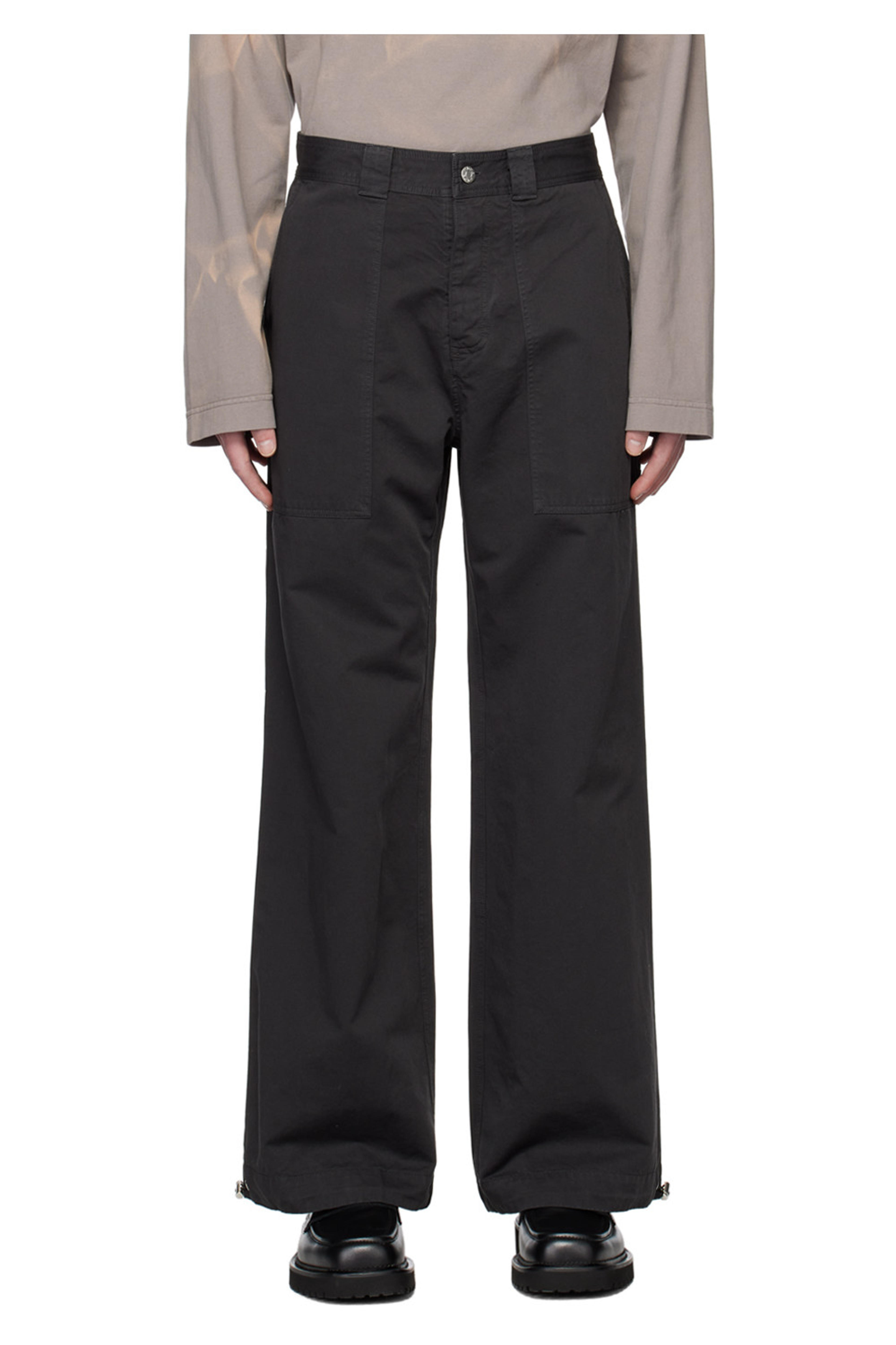 Black Craft Trousers by HOPE on Sale