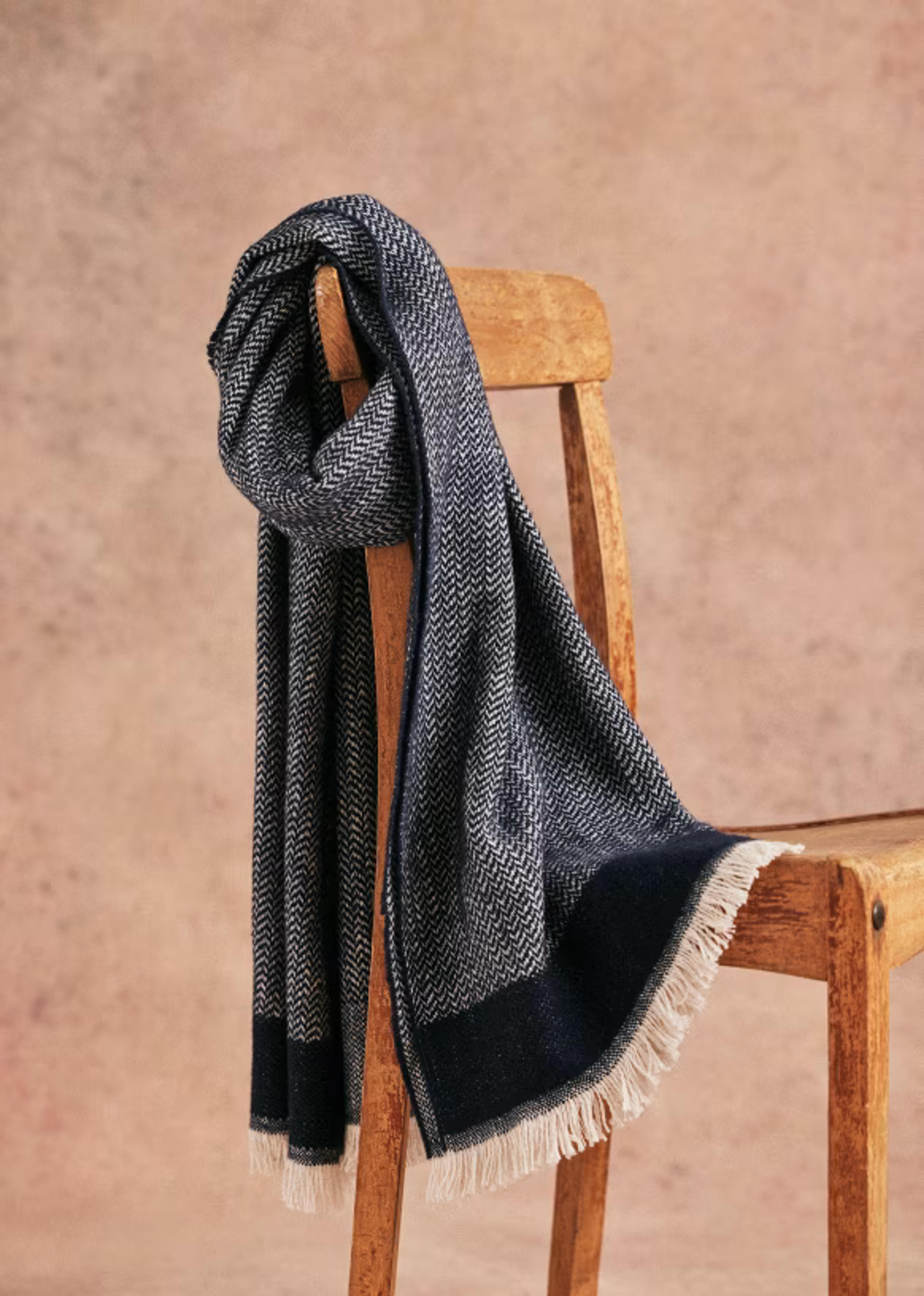 Lee Scarf - Navy Blue - Wool - Octobre Éditions