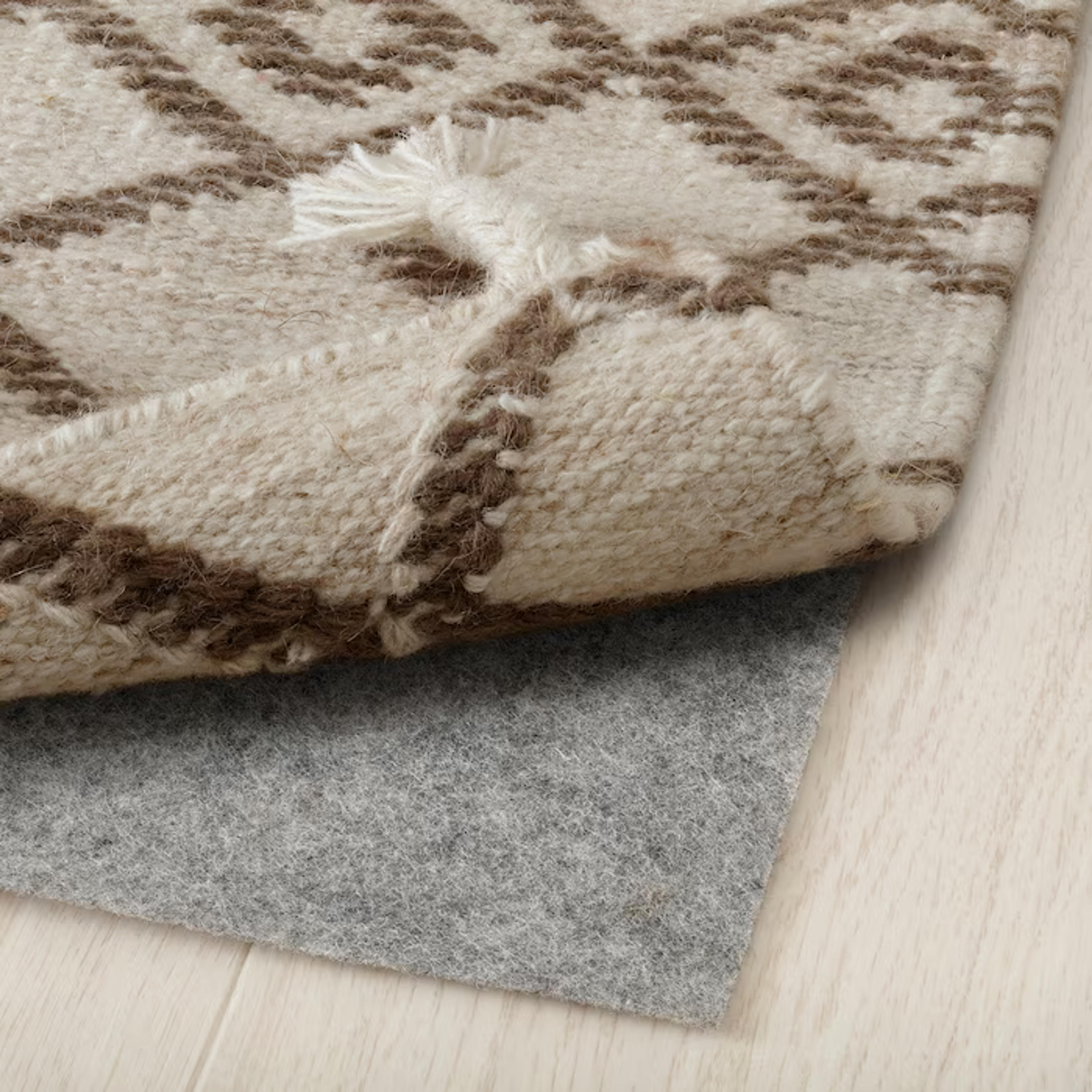 LÖNSTRUP Rug, handmade/white/brown, 5'3"x7'7" - IKEA