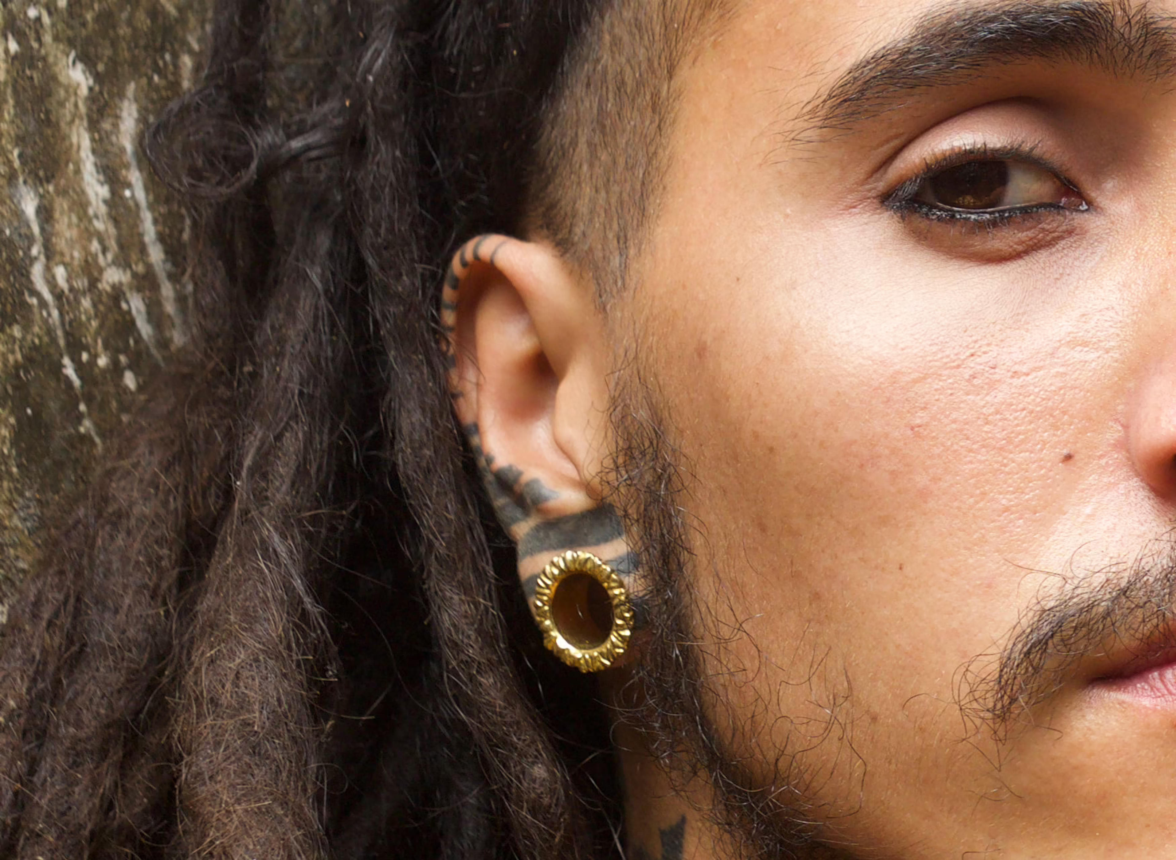 Tunnels Ear Tunnel Brass Tunnel Ear Gauge Gold Plug Gauge - Etsy